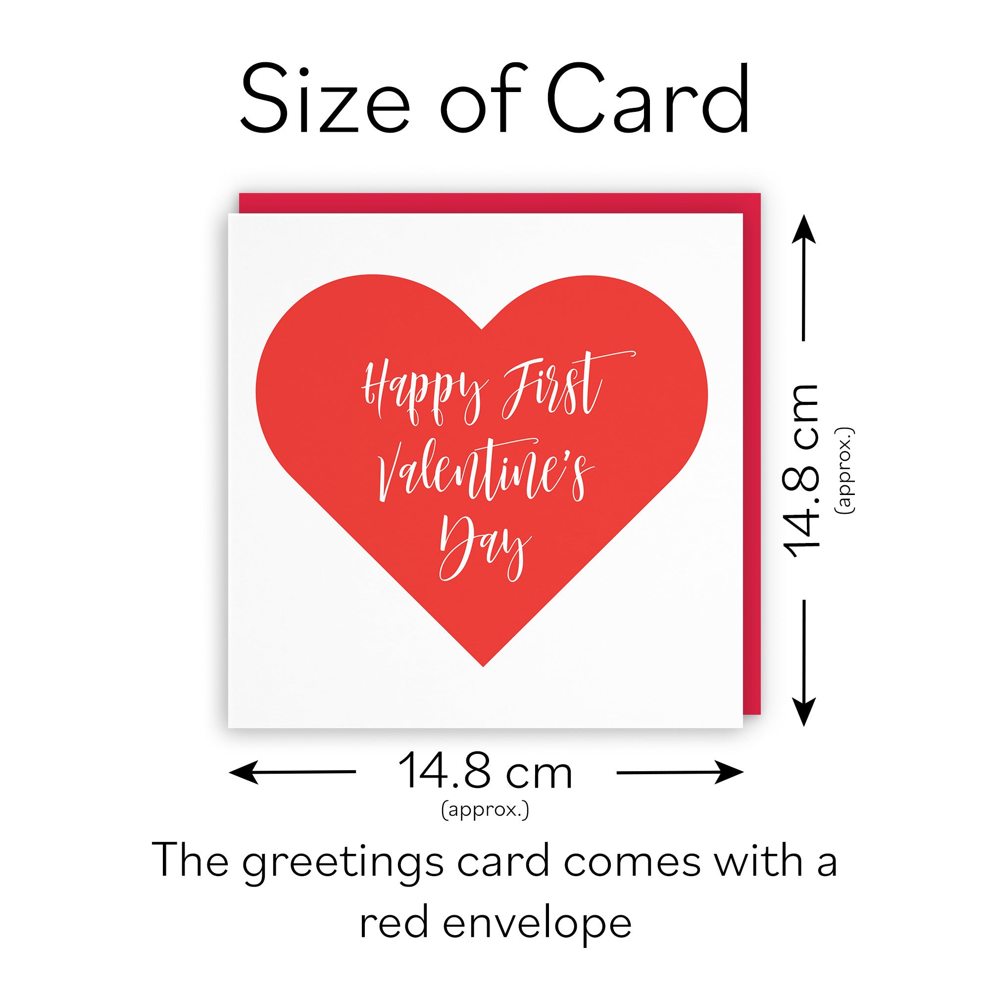 First Valentine's Day Card Love Hearts - Default Title (TH03313)