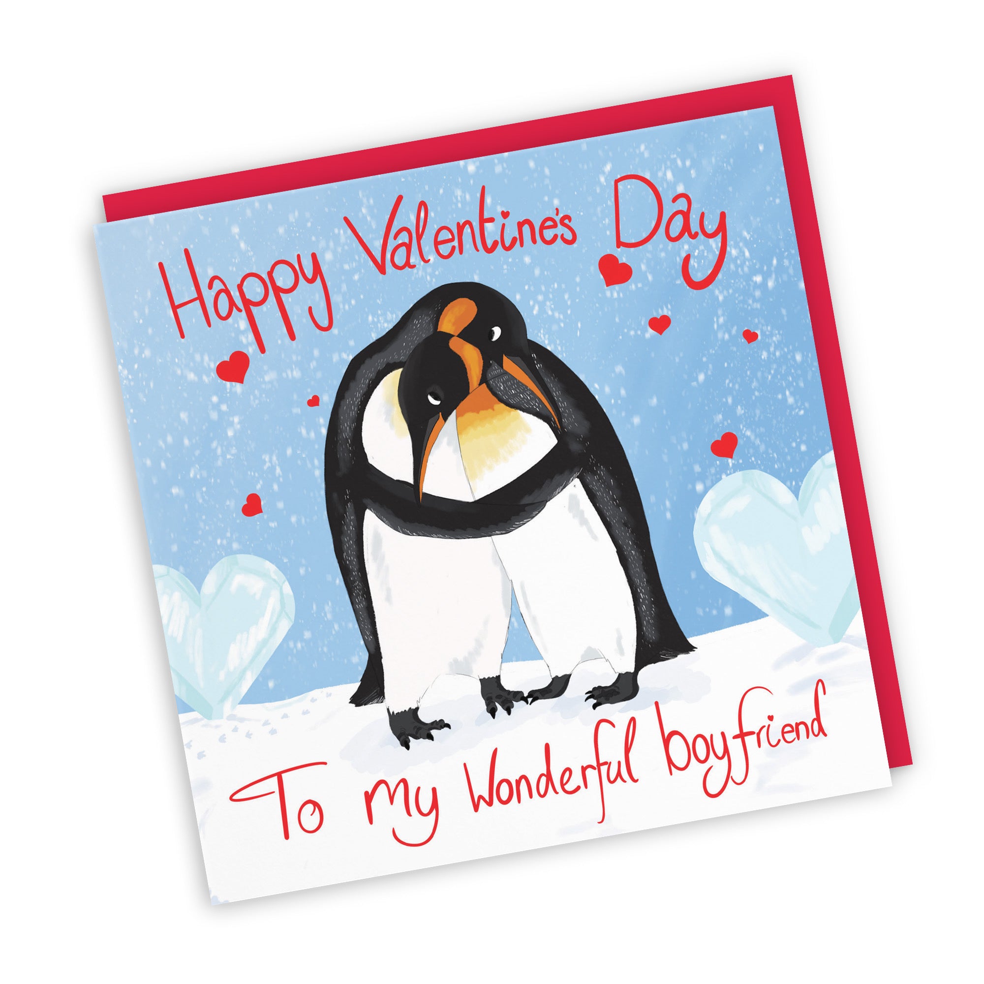 Boyfriend Valentine's Day Penguins Card Cute Animals - Default Title (TH03314)