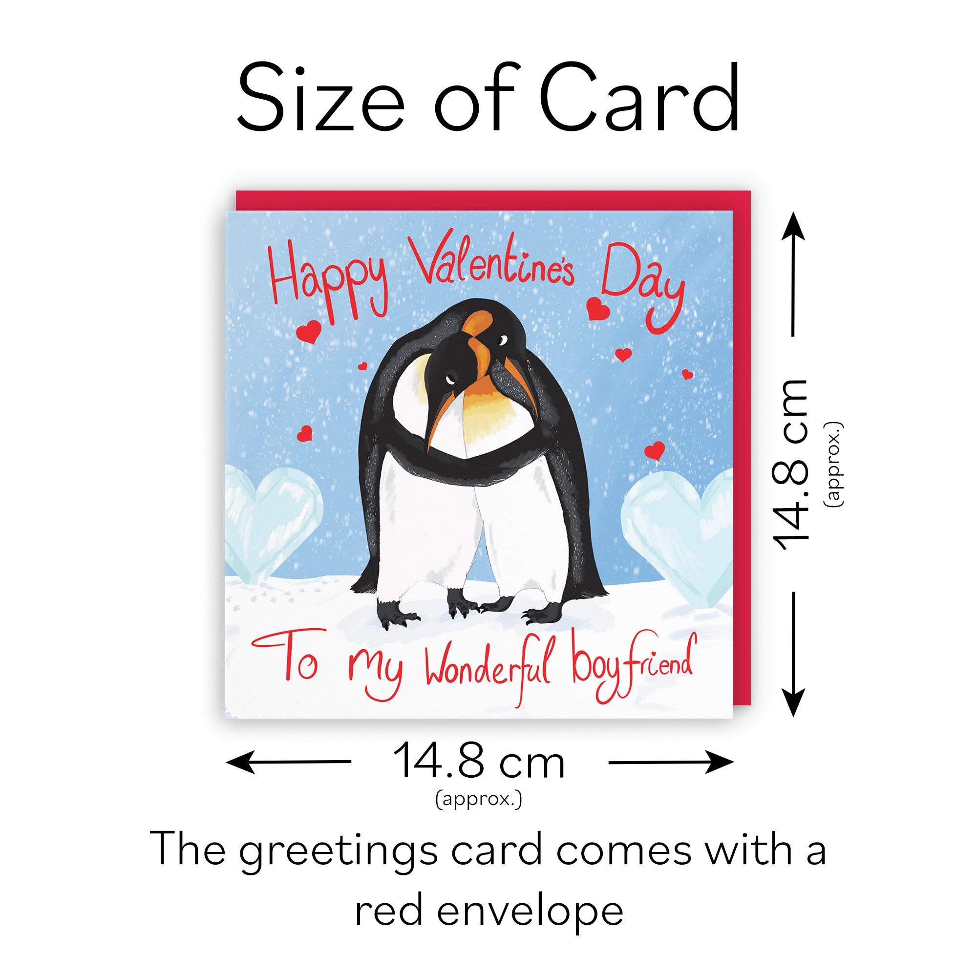Boyfriend Valentine's Day Penguins Card Cute Animals - Default Title (TH03314)