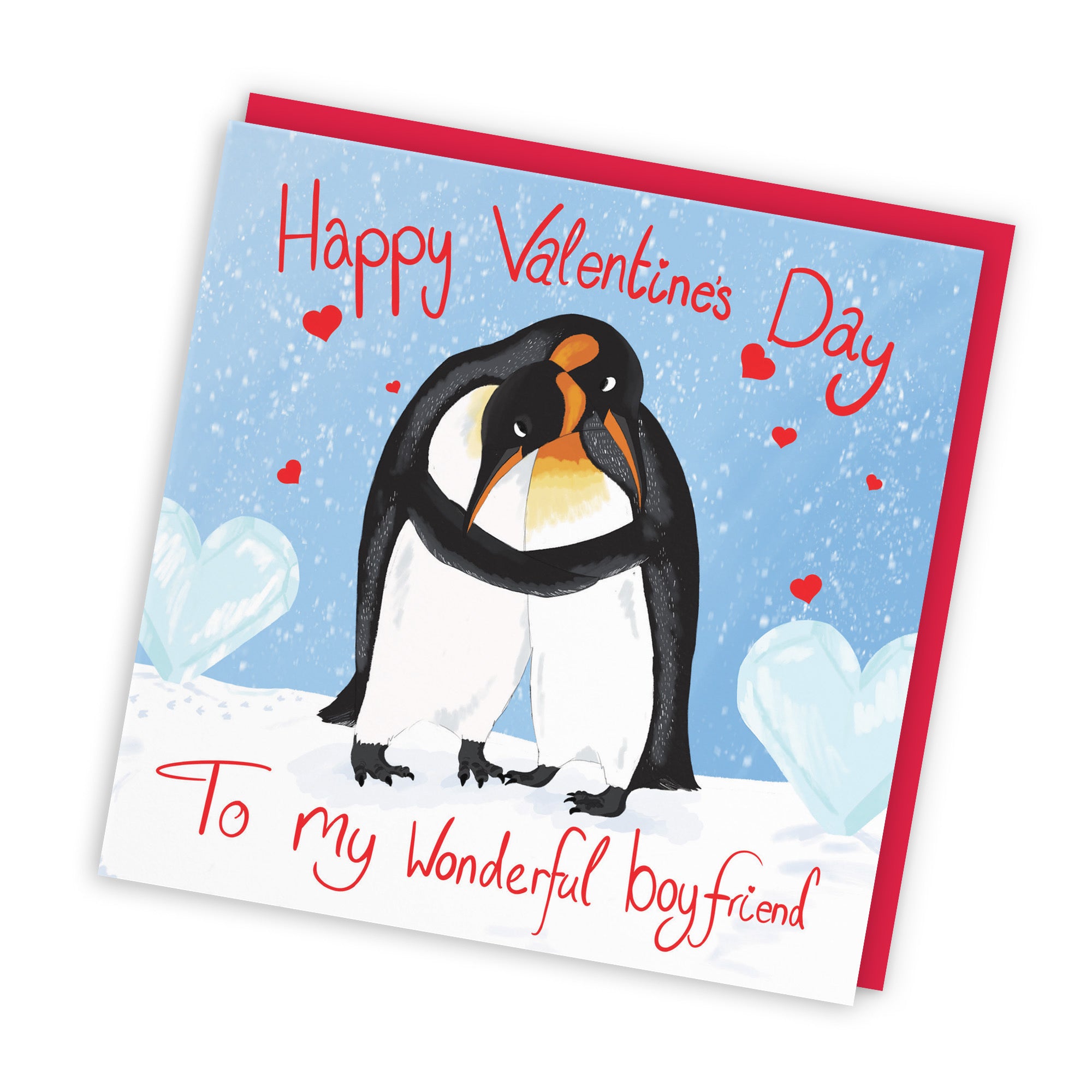 Boyfriend Valentine's Day Penguins Card Cute Animals - Default Title (TH03314)