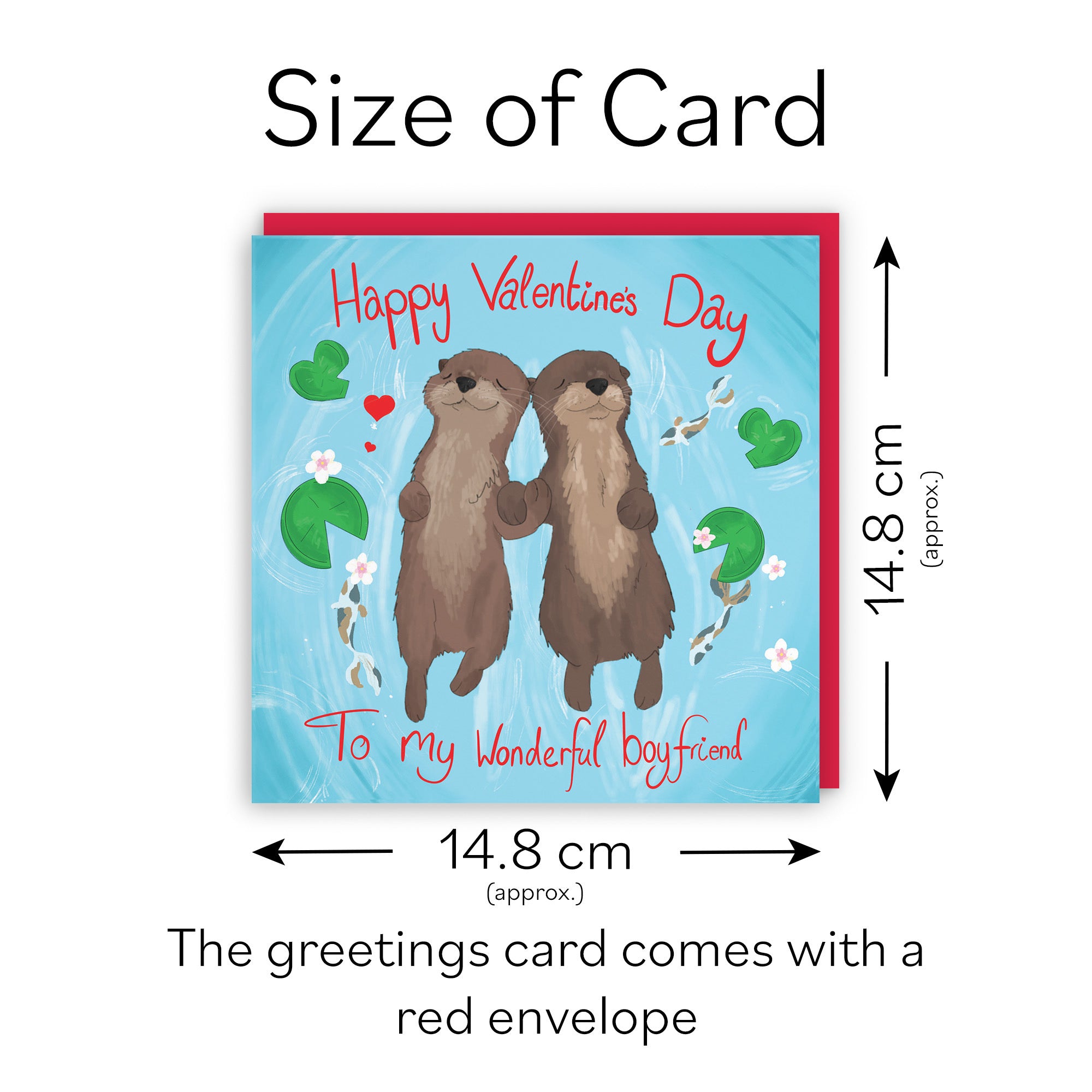 Boyfriend Valentine's Day Otters Card Cute Animals - Default Title (TH03316)