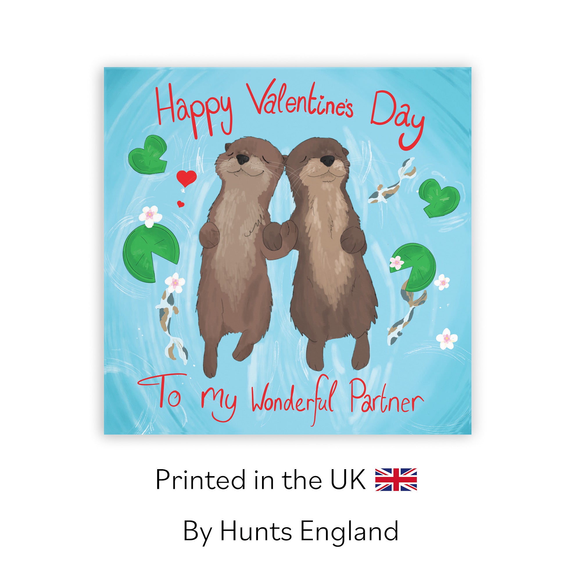 Partner Valentine's Day Otters Card Cute Animals - Default Title (TH03317)