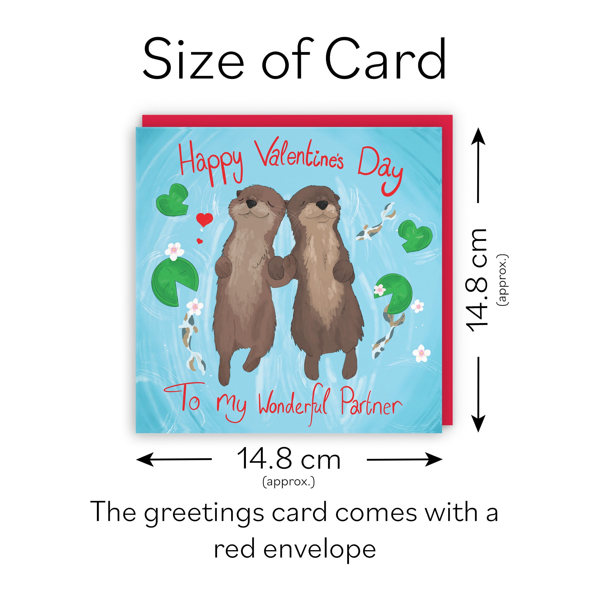 Partner Valentine's Day Otters Card Cute Animals - Default Title (TH03317)