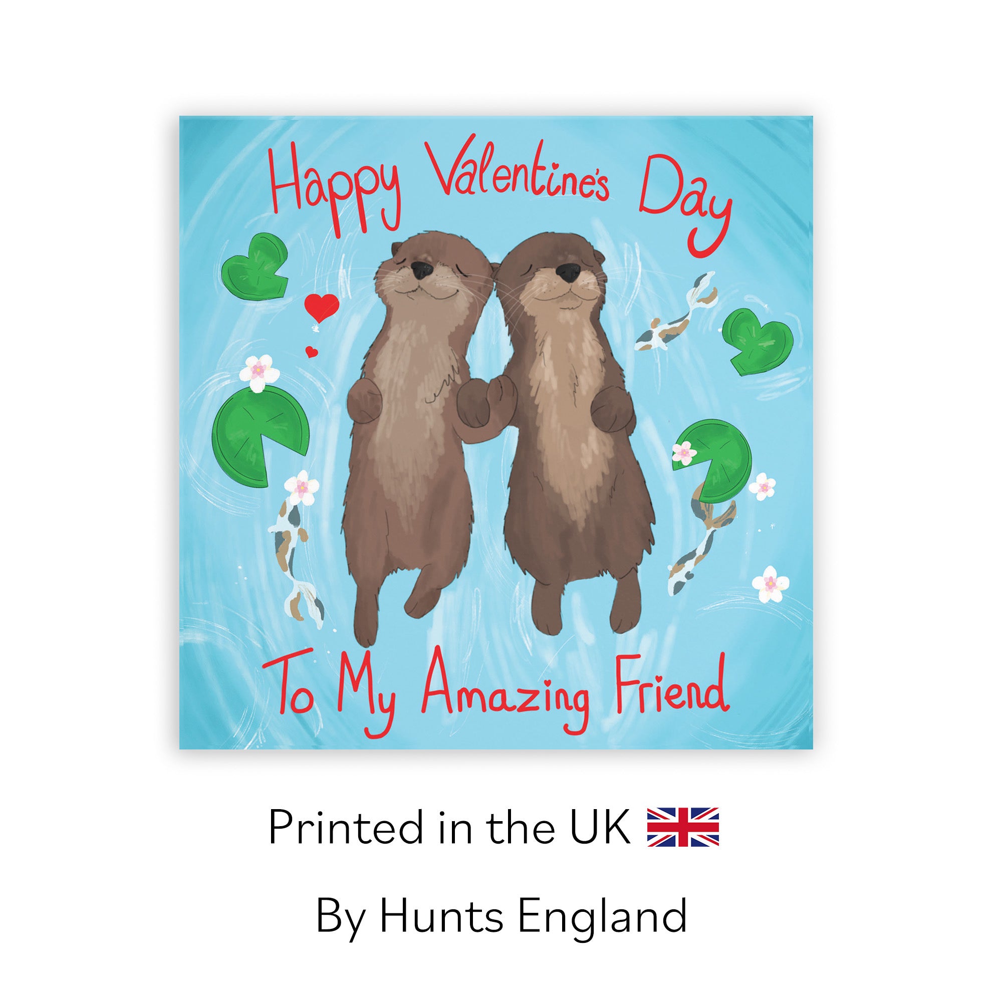 Friend Valentine's Day Otters Card Cute Animals - Default Title (TH03318)