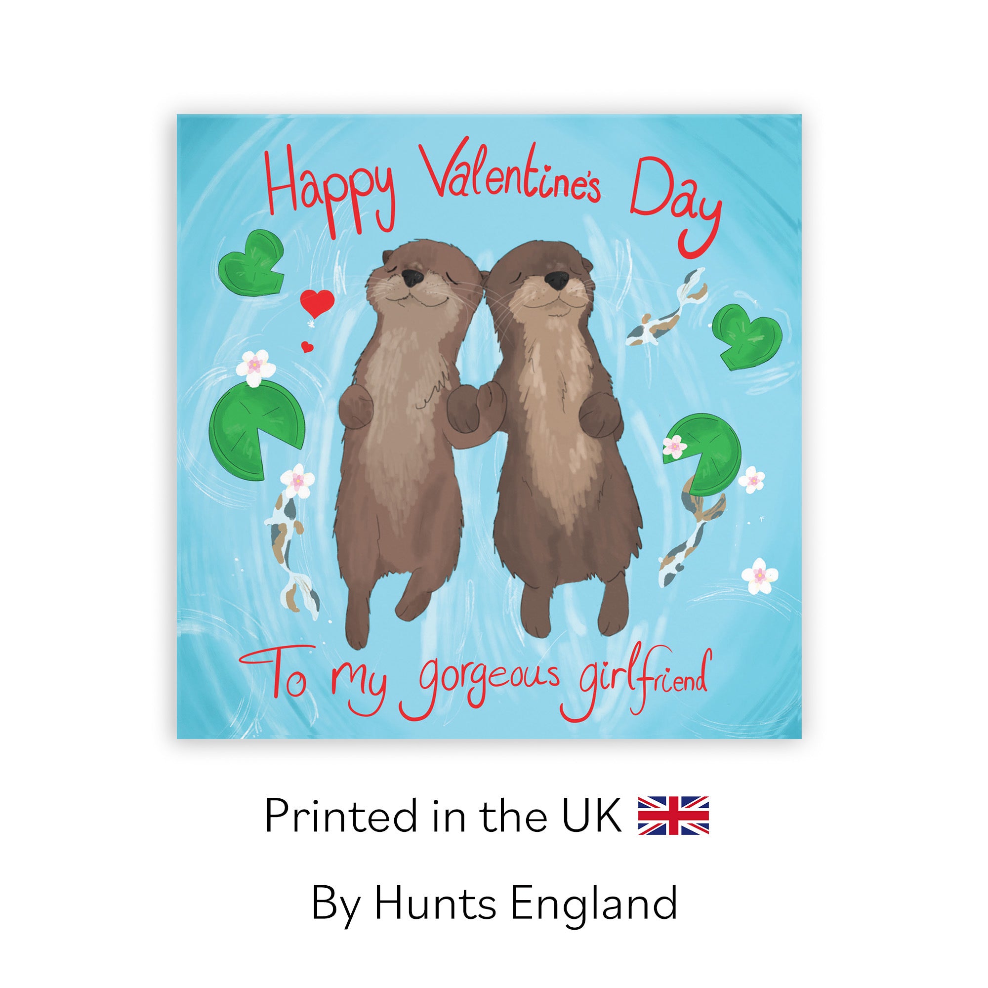 Girlfriend Valentine's Day Otters Card Cute Animals - Default Title (TH03320)