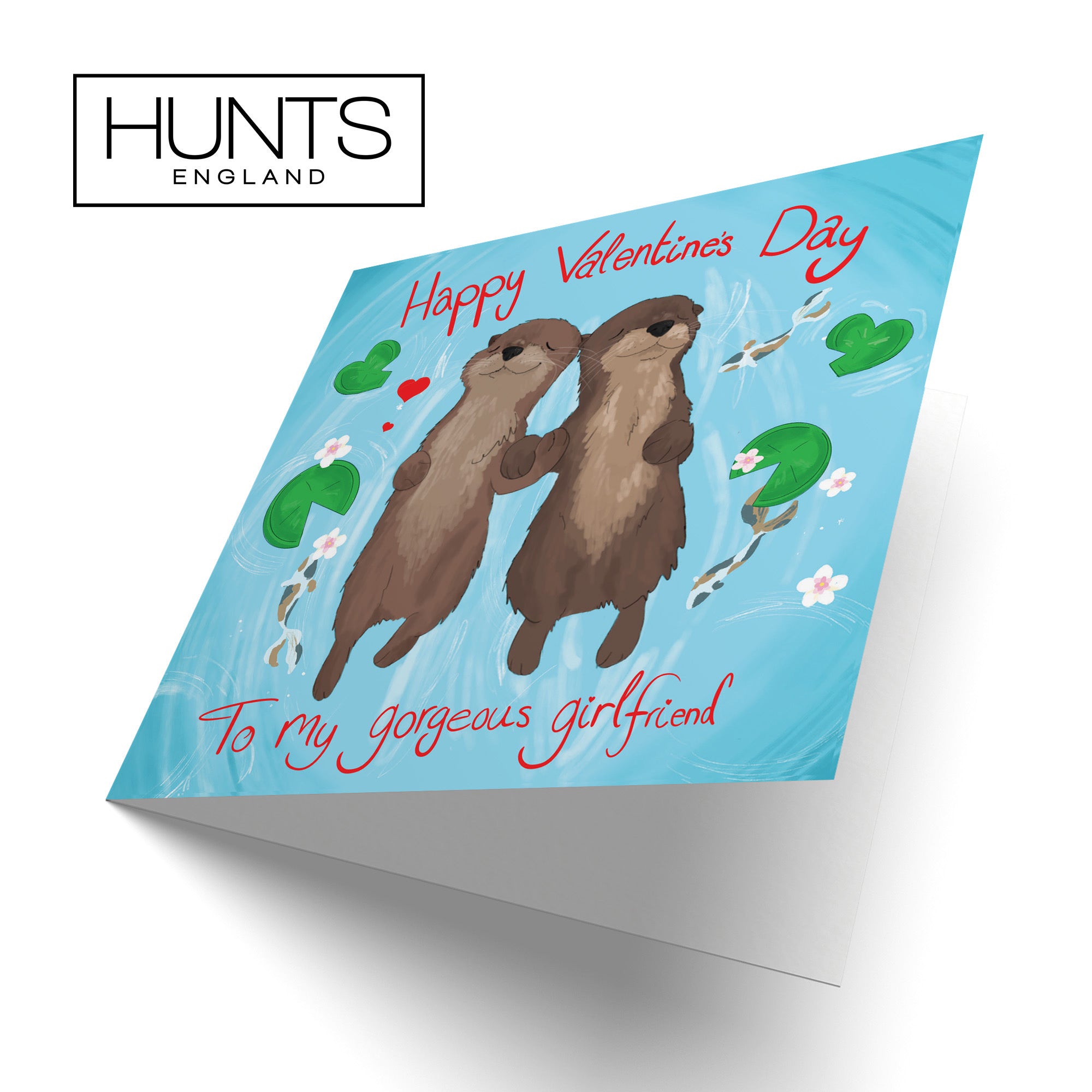 Girlfriend Valentine's Day Otters Card Cute Animals - Default Title (TH03320)