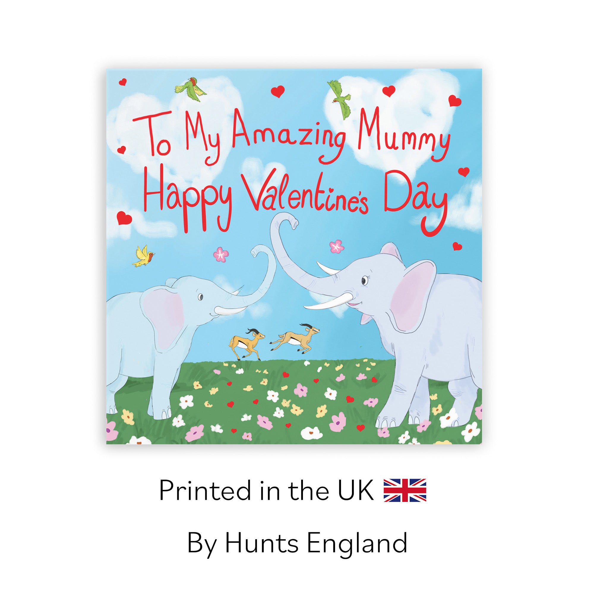 Mummy Valentine's Day Elephants Card Cute Animals - Default Title (TH03321)