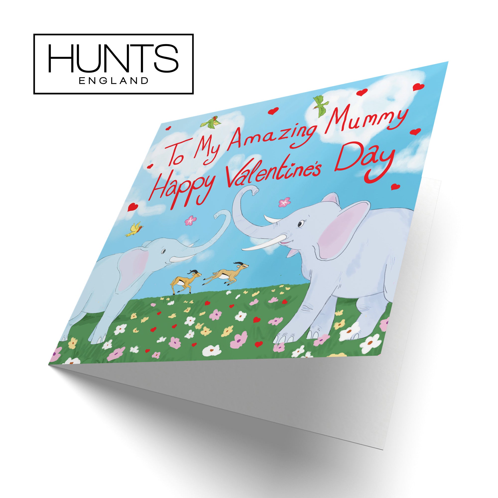 Mummy Valentine's Day Elephants Card Cute Animals - Default Title (TH03321)