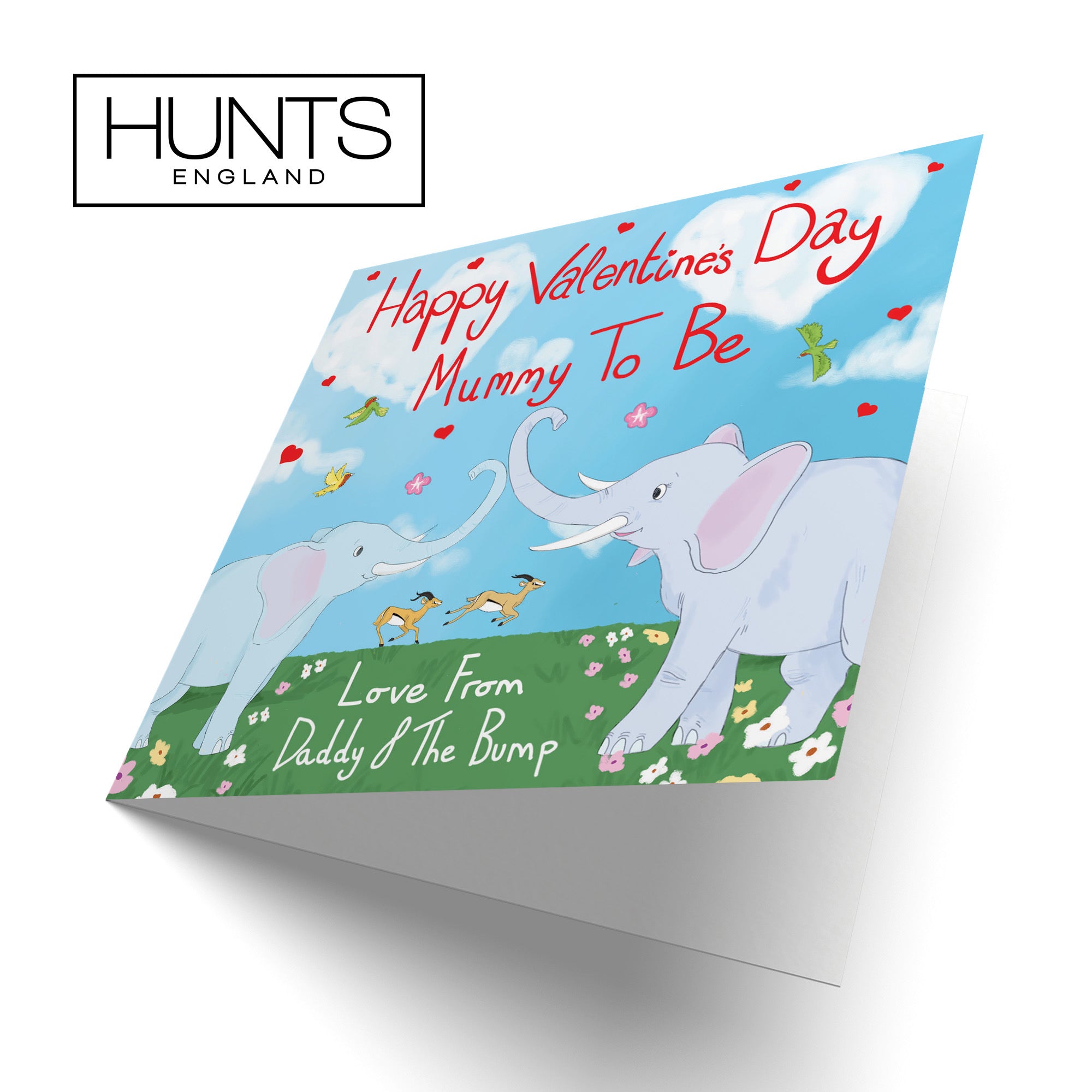 Mummy To Be From The Bump Valentine's Day Elephants Card Cute Animals - Default Title (TH03323)