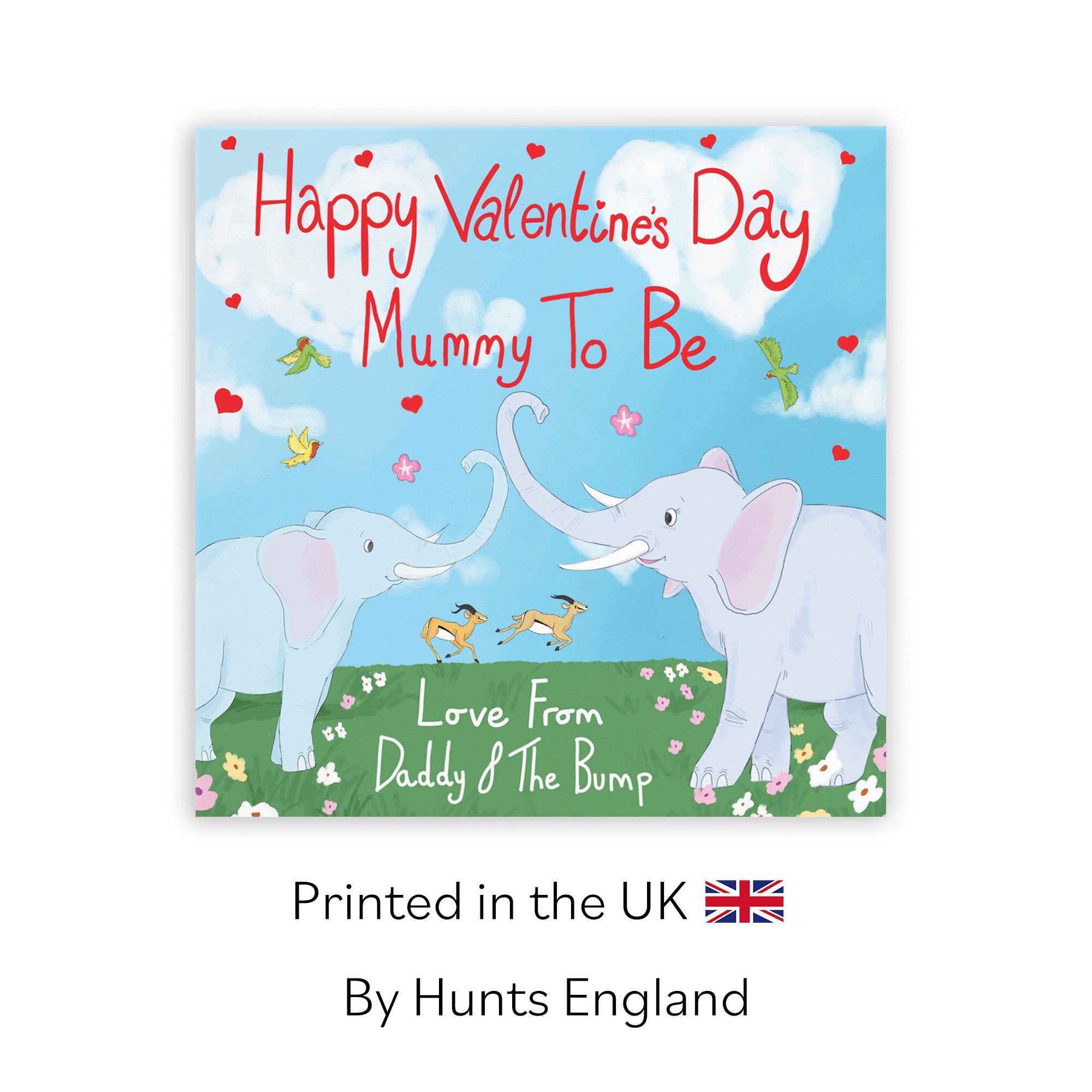 Mummy To Be From The Bump Valentine's Day Elephants Card Cute Animals - Default Title (TH03323)