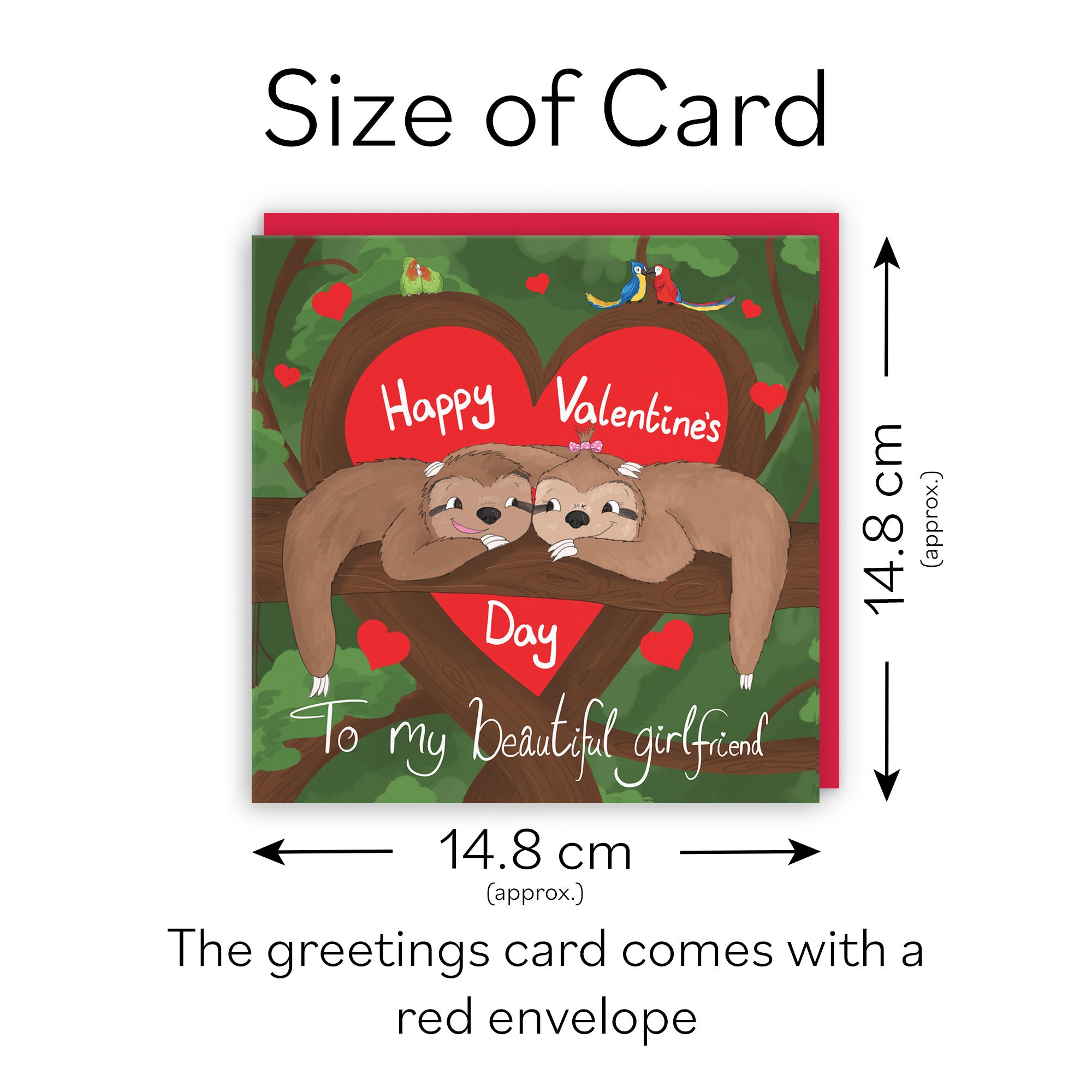 Girlfriend Valentine's Day Sloth Card Cute Animals - Default Title (TH03339)