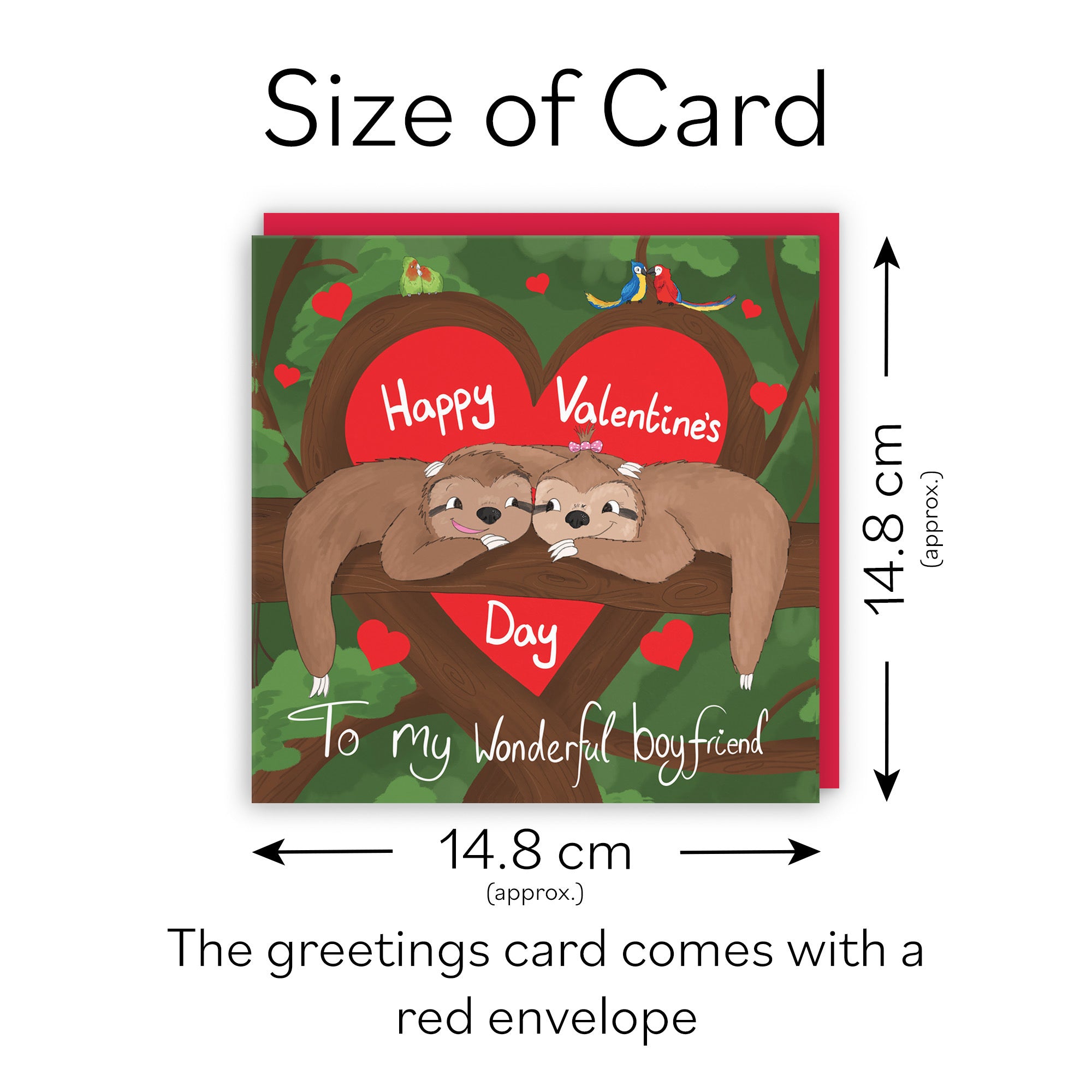 Boyfriend Valentine's Day Sloth Card Cute Animals - Default Title (TH03340)