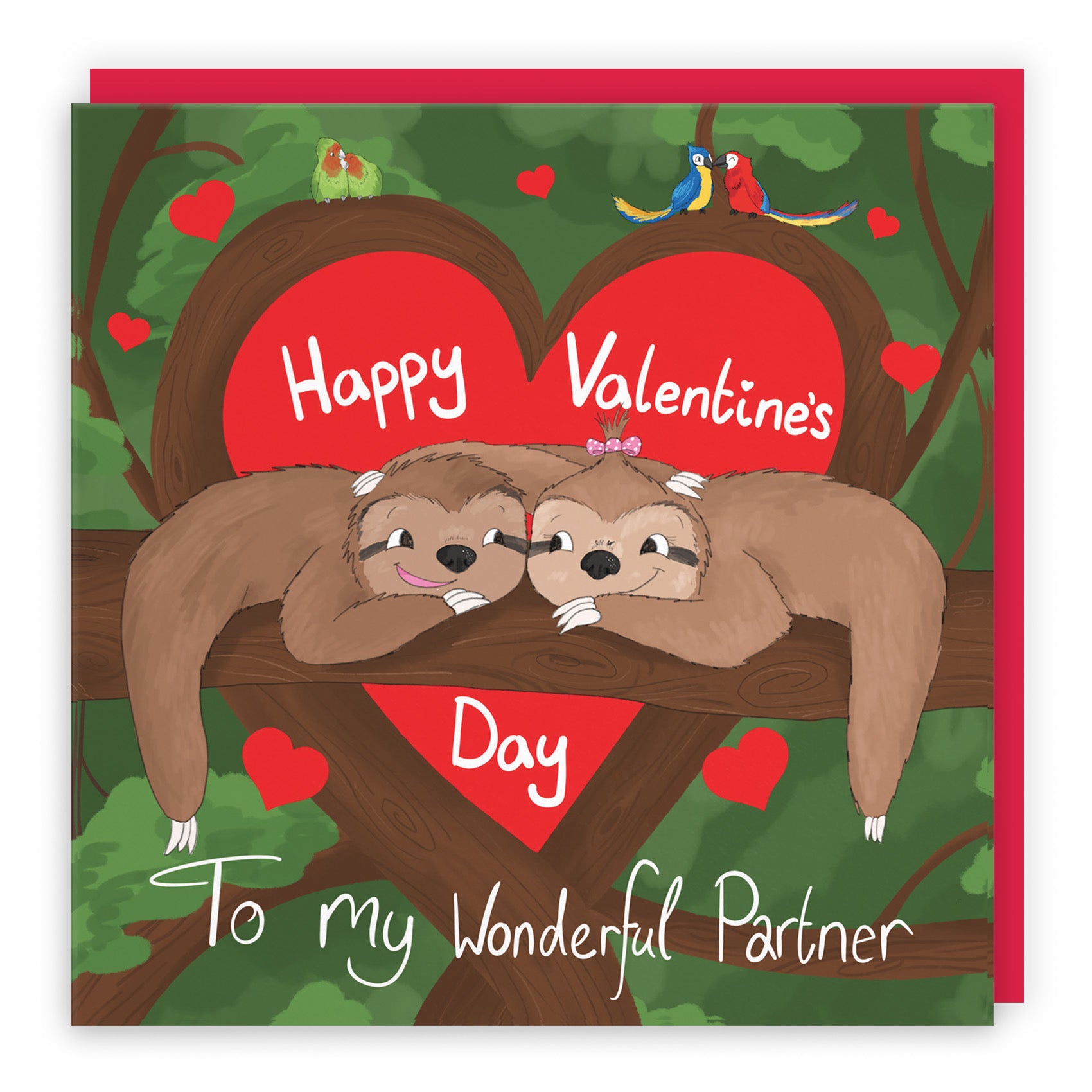 Partner Valentine's Day Sloth Card Cute Animals - Default Title (TH03341)