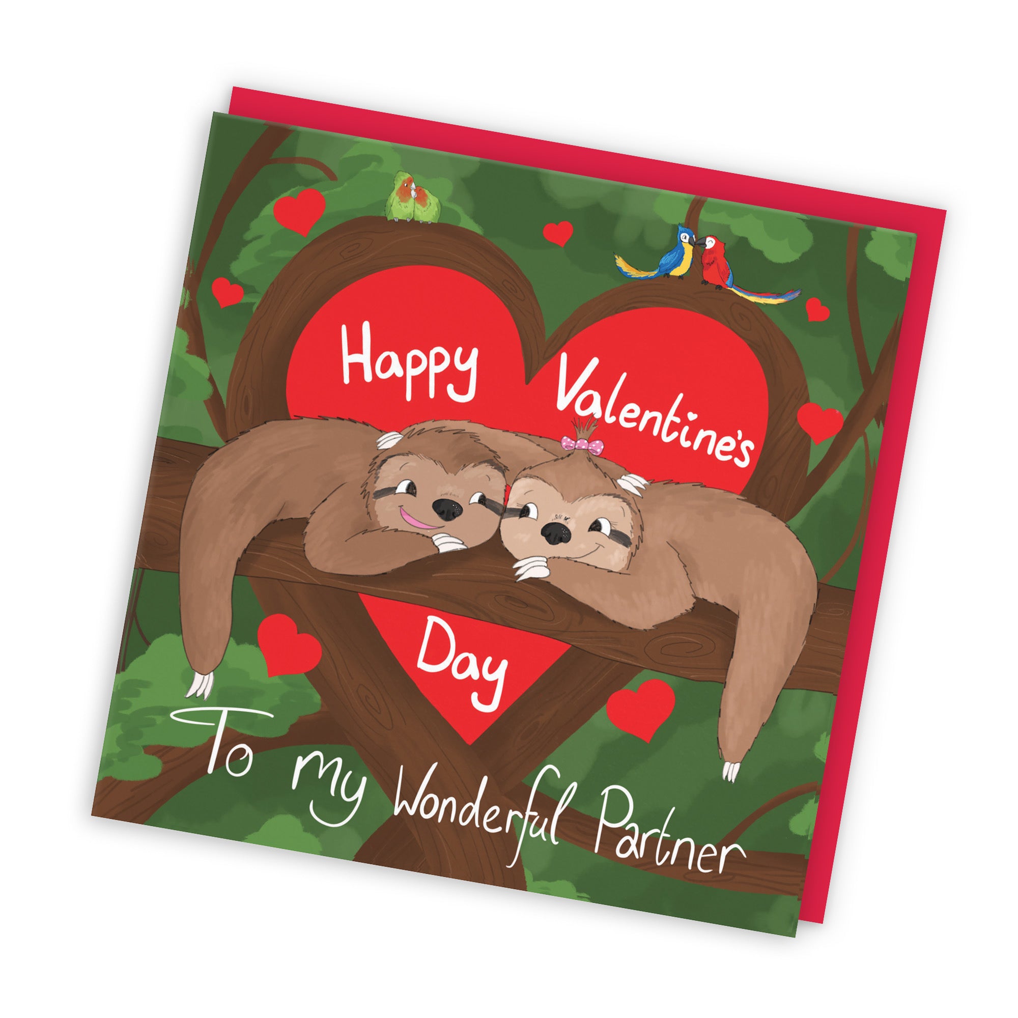 Partner Valentine's Day Sloth Card Cute Animals - Default Title (TH03341)