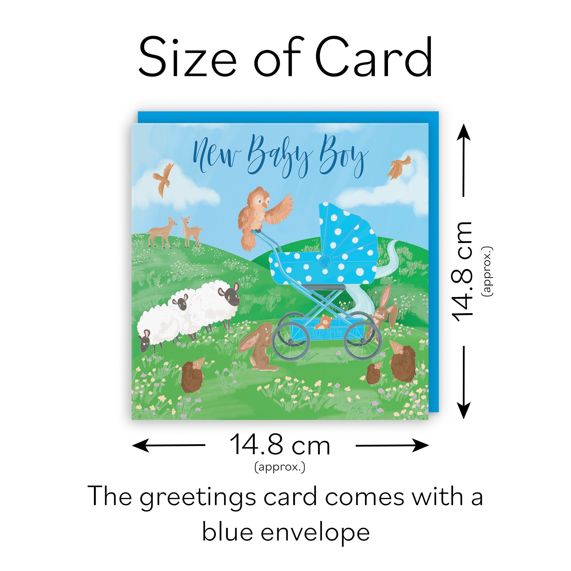 New Baby Boy Card Countryside - Default Title (TH03348)