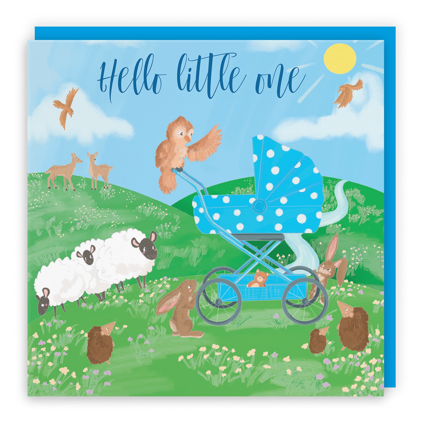 Hello Little One New Baby Boy Card Countryside - Default Title (TH03349)