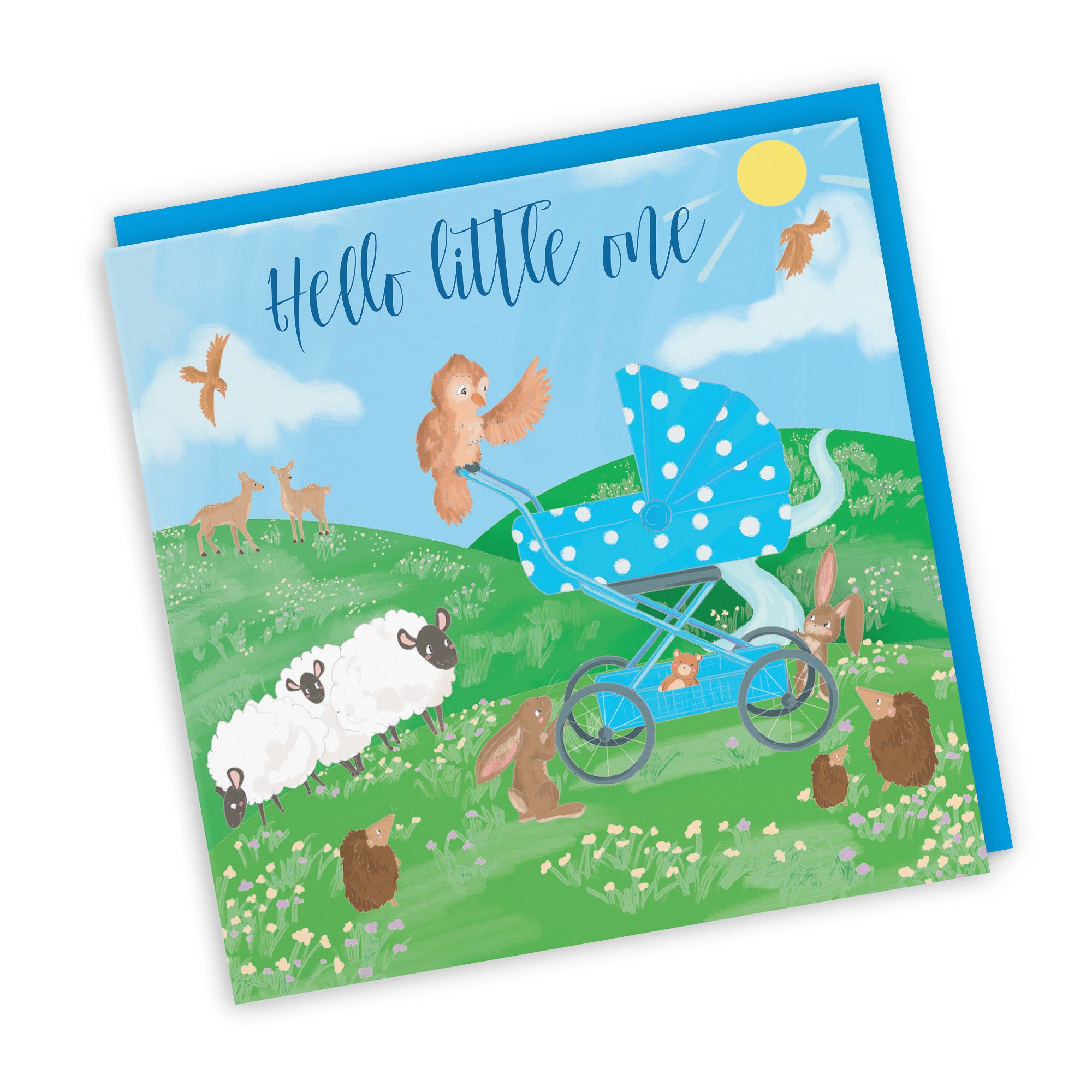 Hello Little One New Baby Boy Card Countryside - Default Title (TH03349)