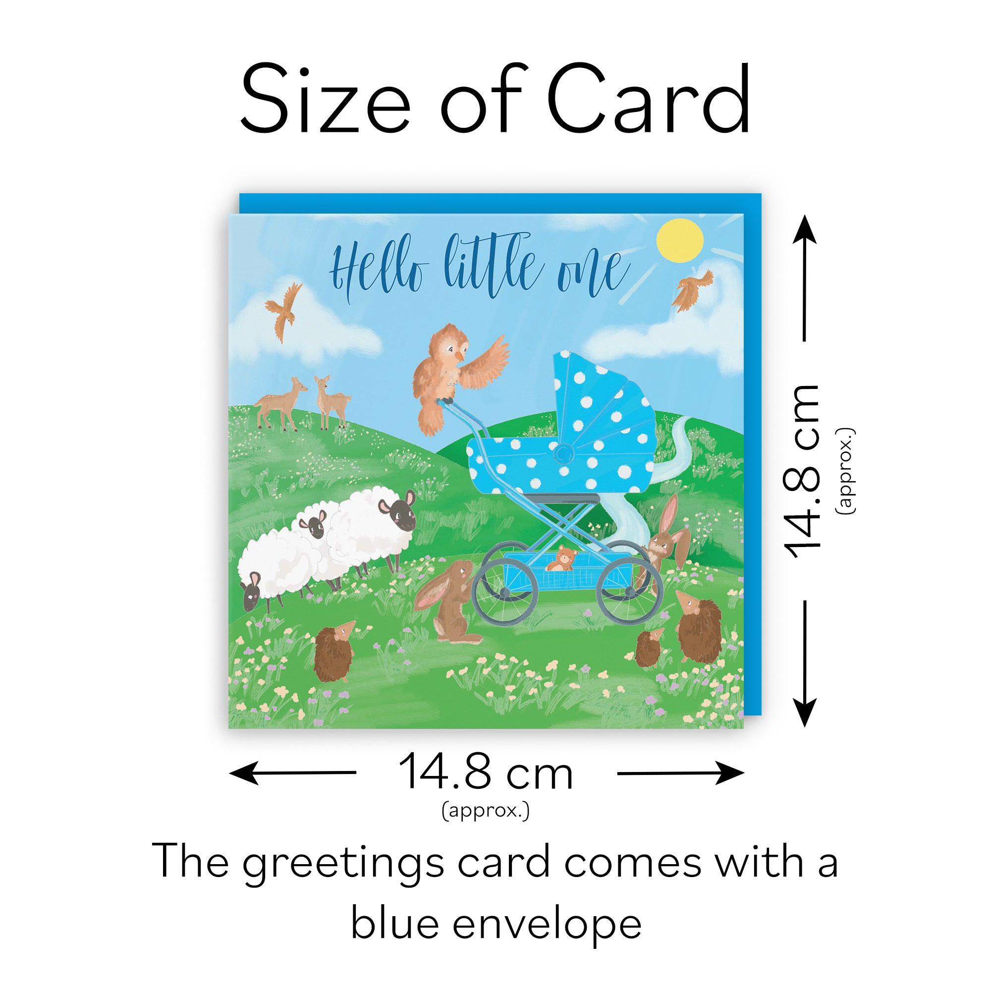 Hello Little One New Baby Boy Card Countryside - Default Title (TH03349)