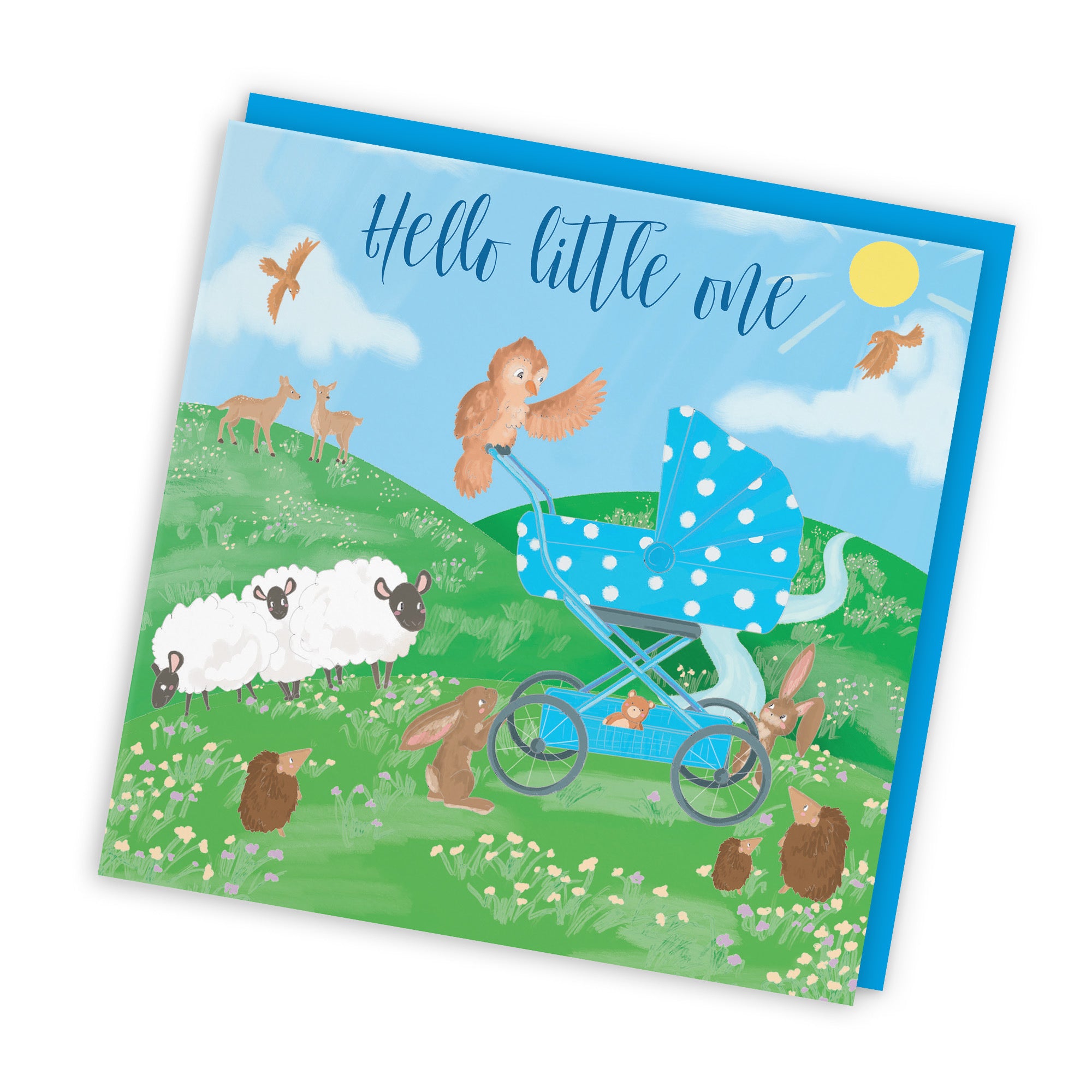 Hello Little One New Baby Boy Card Countryside - Default Title (TH03349)