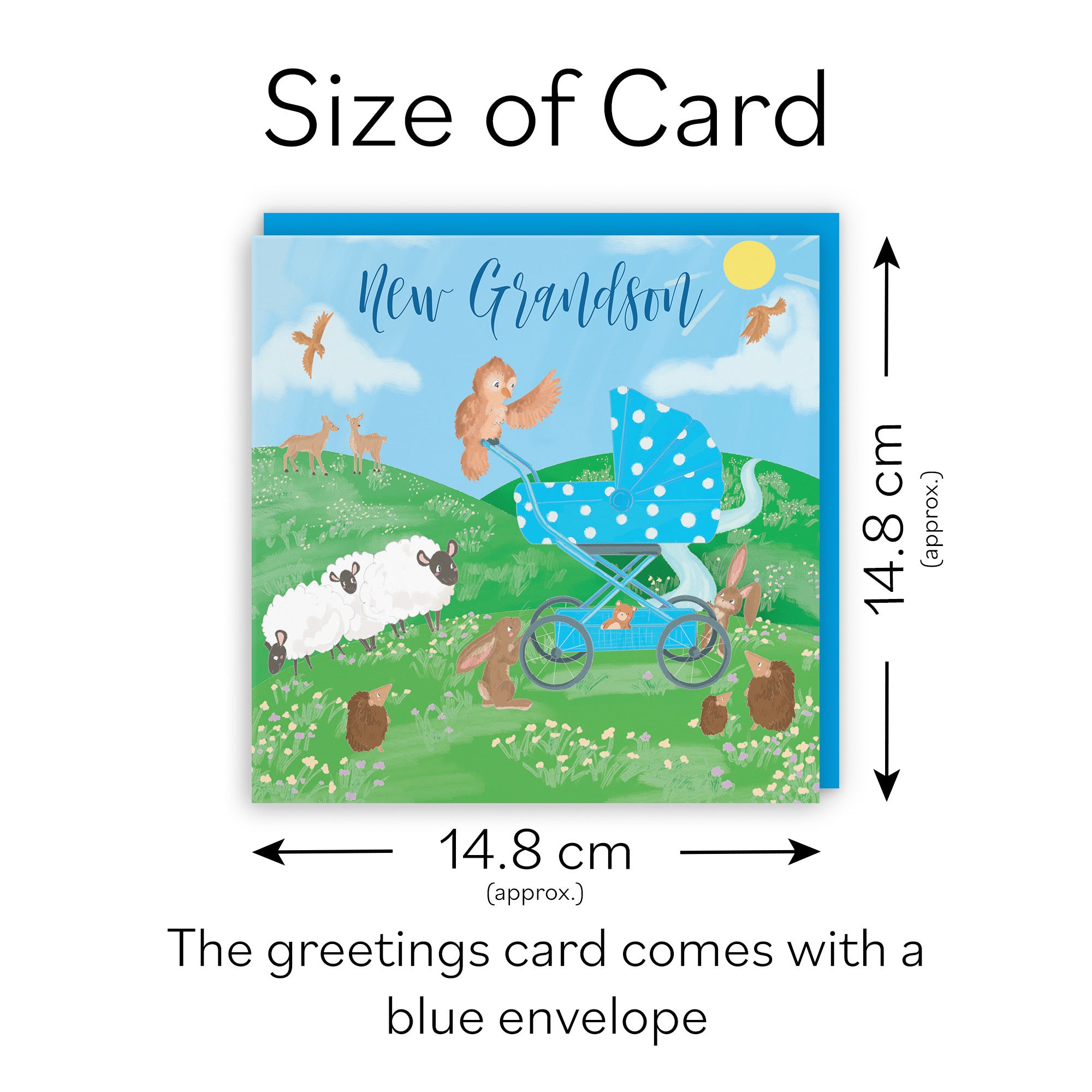 New Grandson New Baby Boy Card Countryside - Default Title (TH03350)