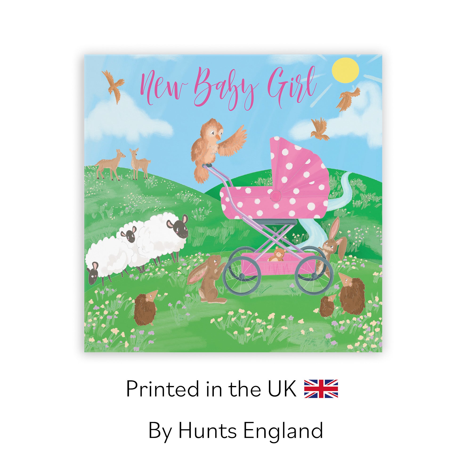 New Baby Girl Card Countryside - Default Title (TH03351)