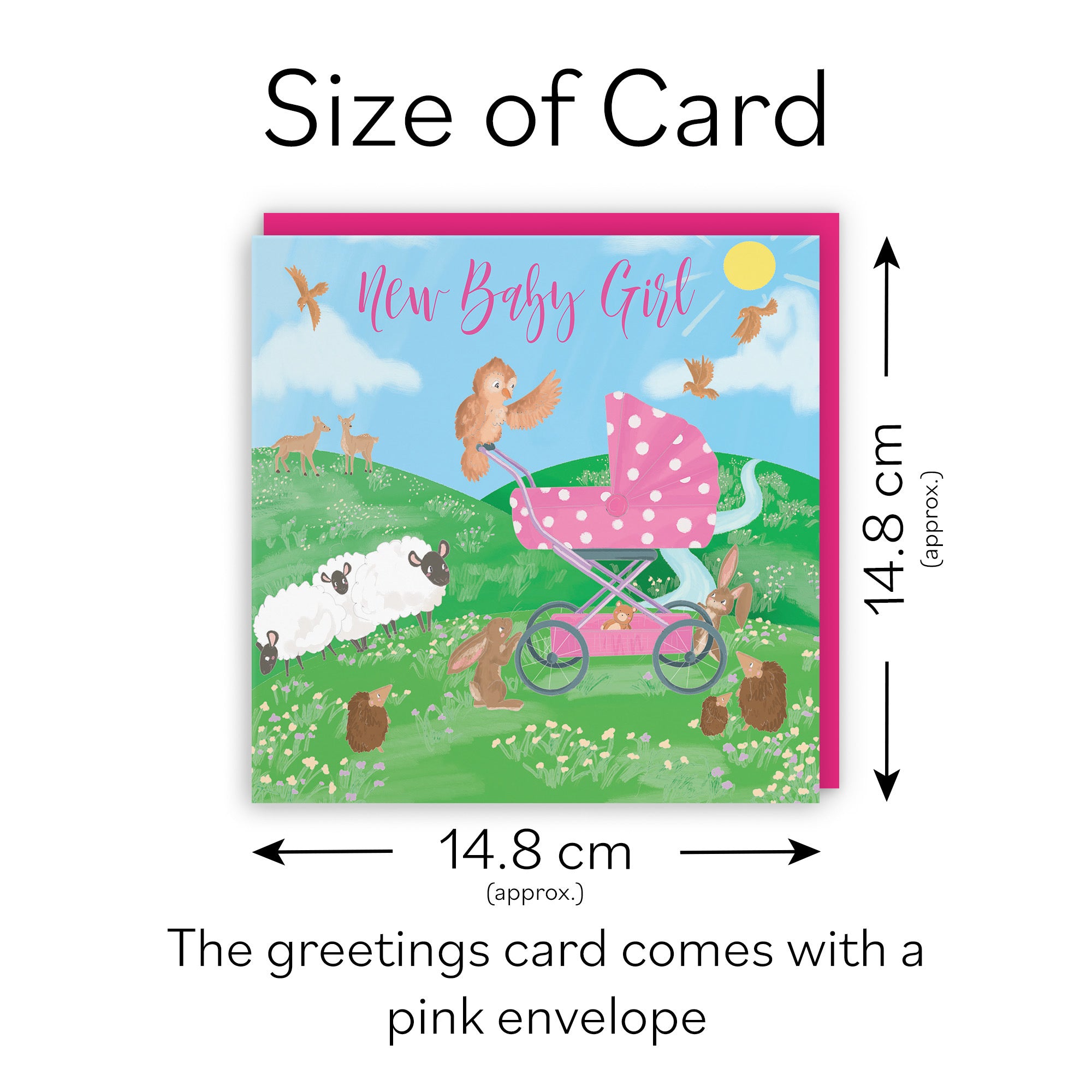 New Baby Girl Card Countryside - Default Title (TH03351)
