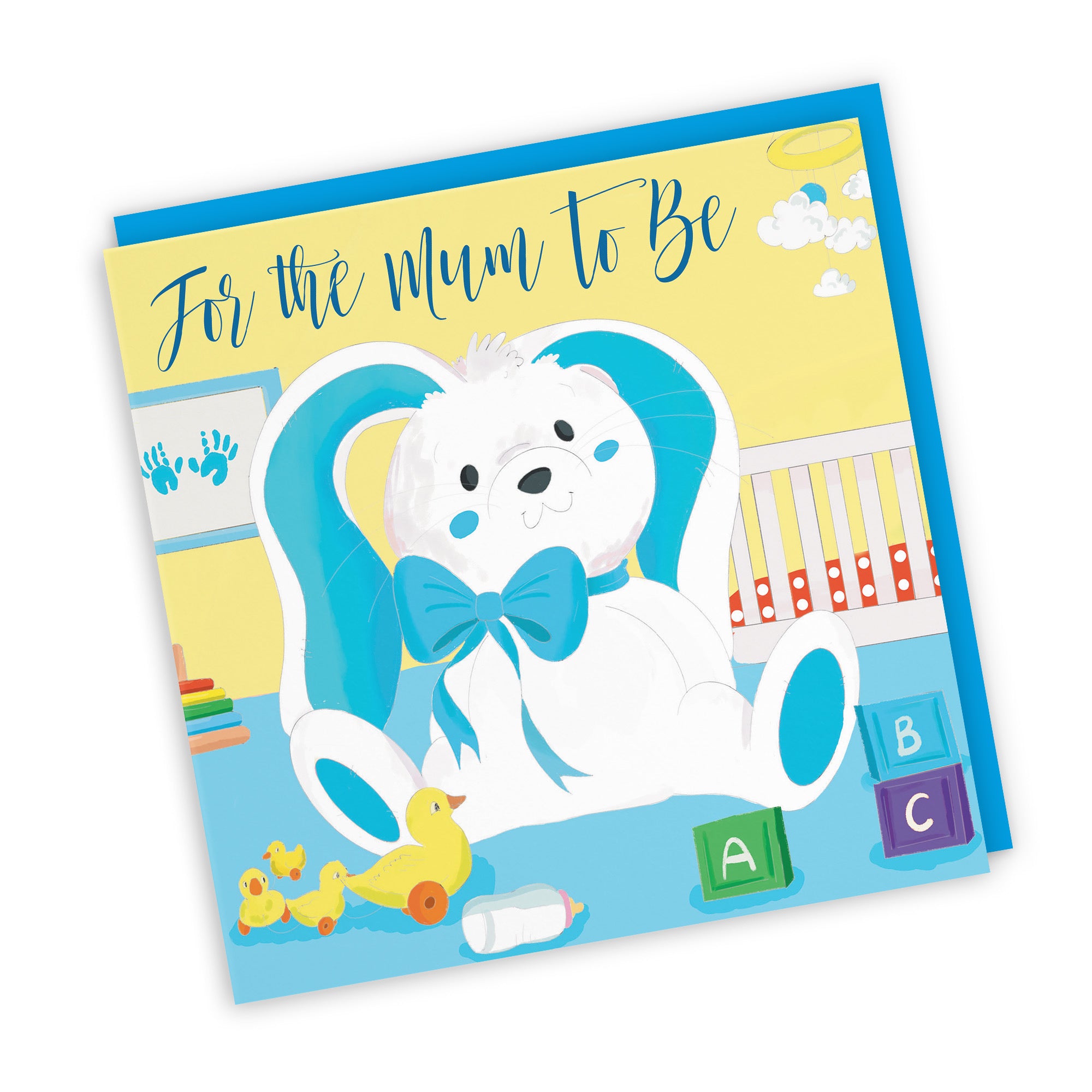 Mum To Be Cute New Baby Card Blue Rabbit Classic - Default Title (TH03355)