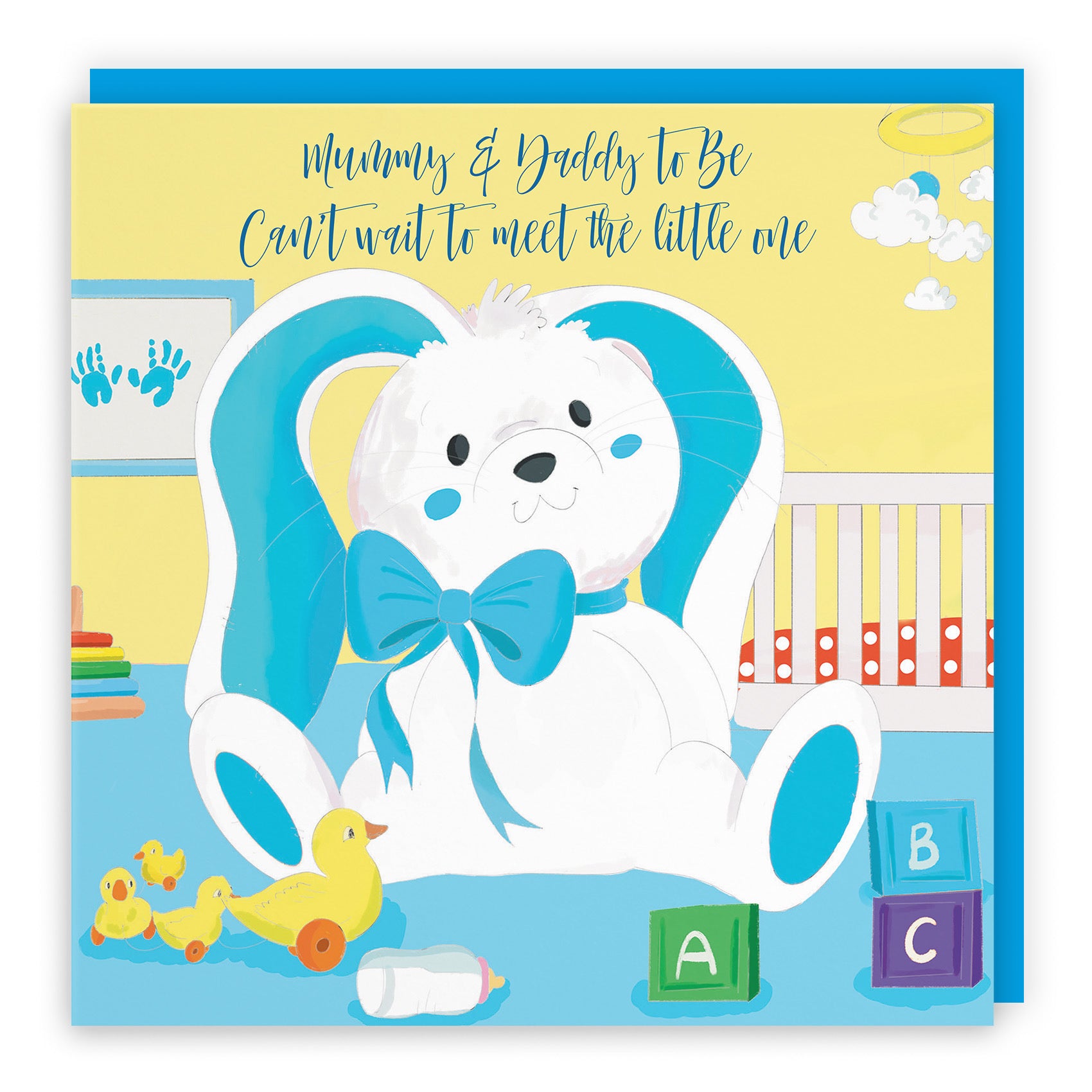 Mummy And Daddy To Be New Baby Card Blue Rabbit Classic - Default Title (TH03356)
