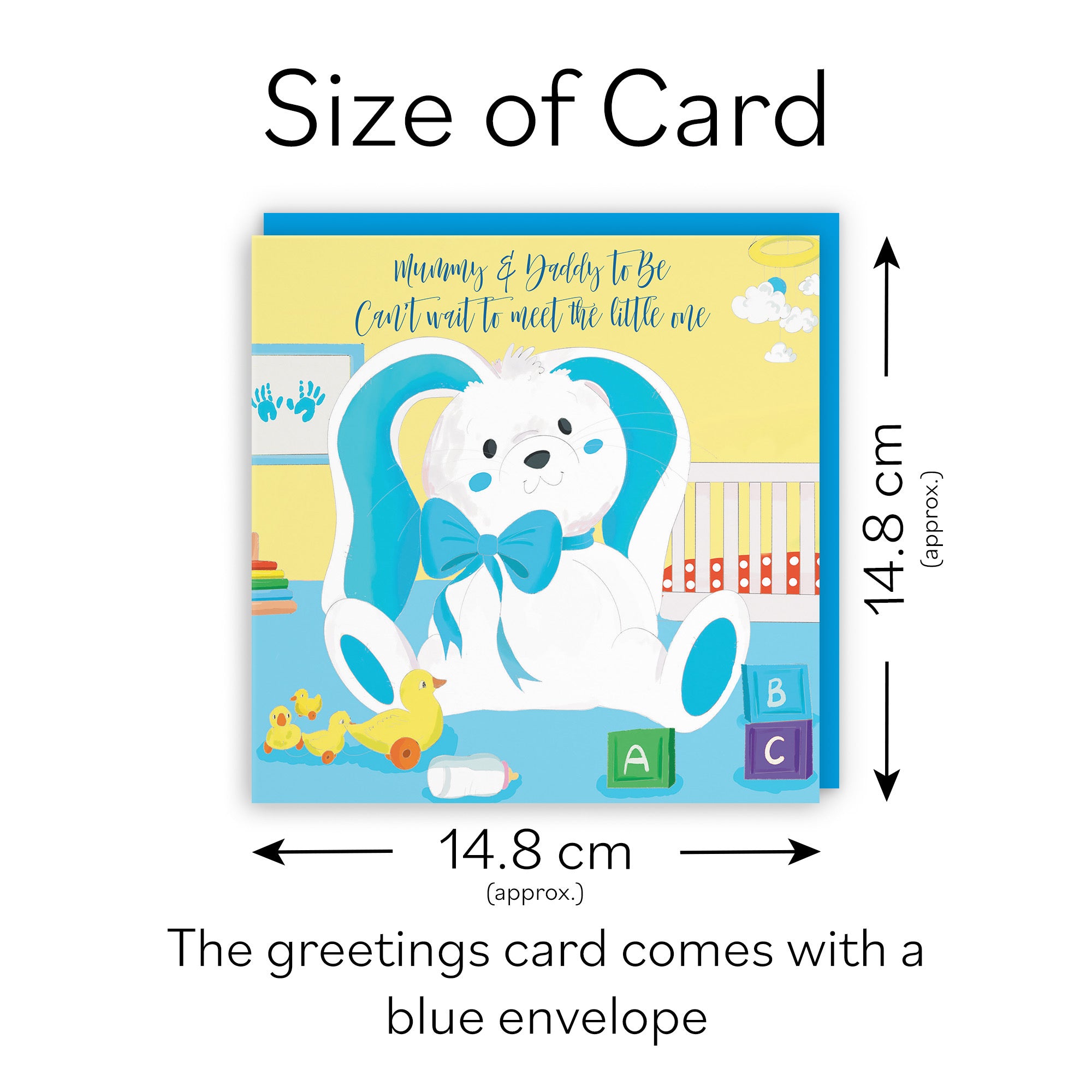 Mummy And Daddy To Be New Baby Card Blue Rabbit Classic - Default Title (TH03356)