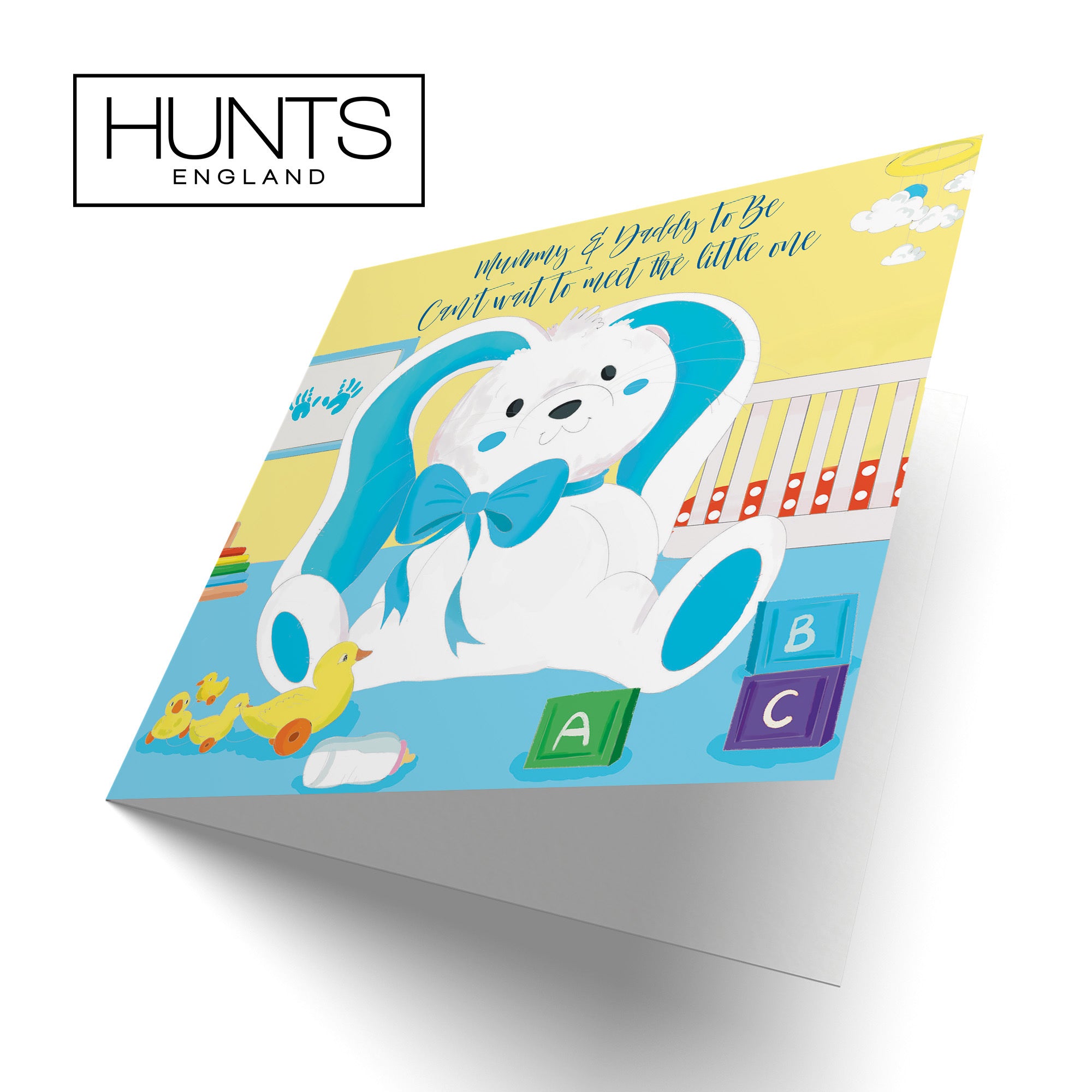 Mummy And Daddy To Be New Baby Card Blue Rabbit Classic - Default Title (TH03356)