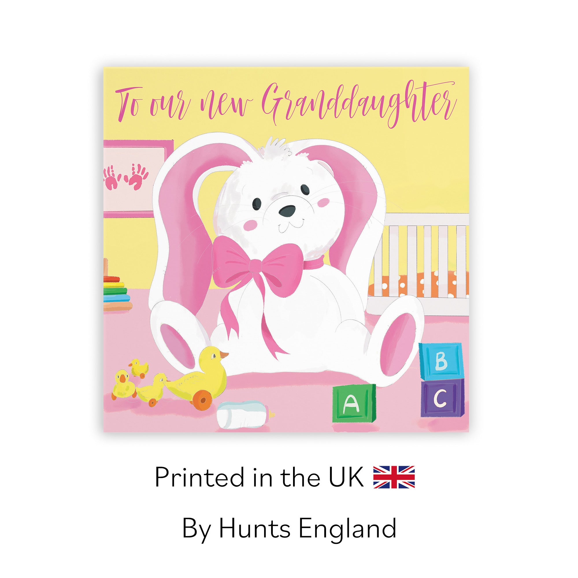 To Our New Granddaughter New Baby Card Pink Rabbit Classic - Default Title (TH03360)