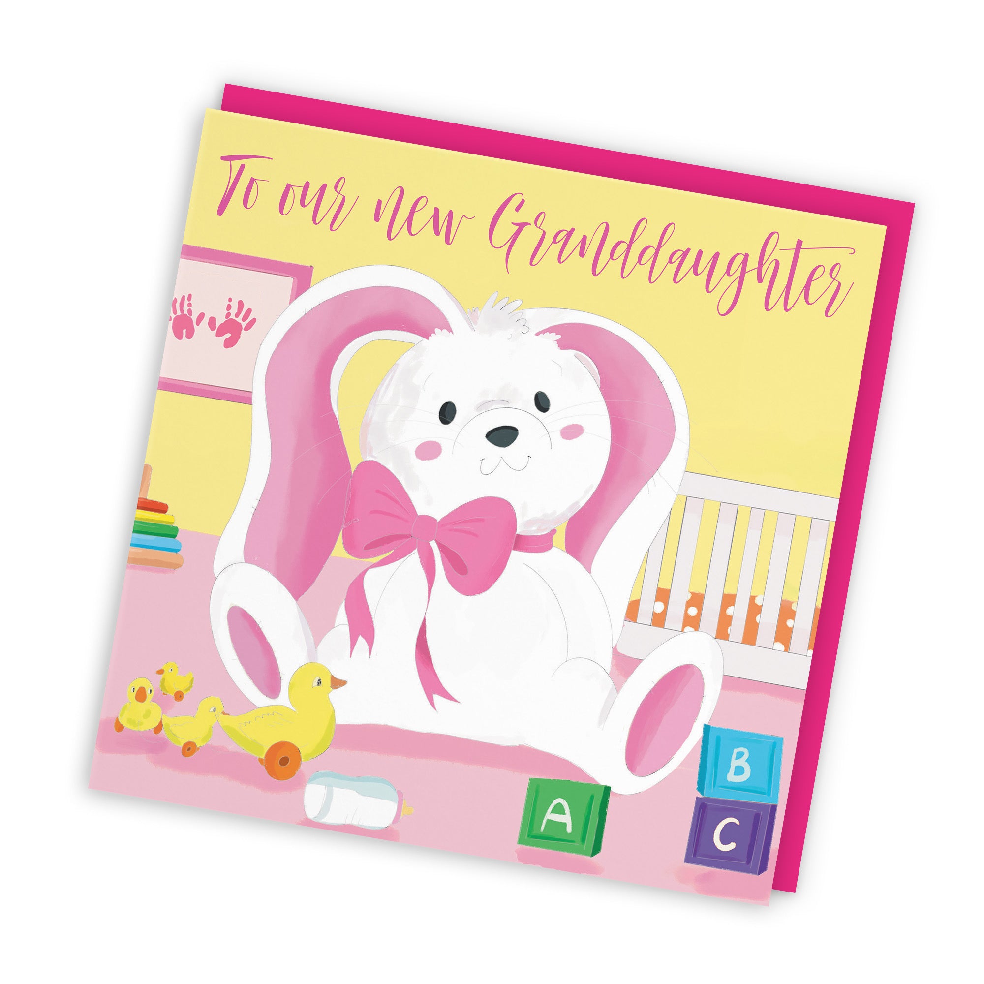 To Our New Granddaughter New Baby Card Pink Rabbit Classic - Default Title (TH03360)