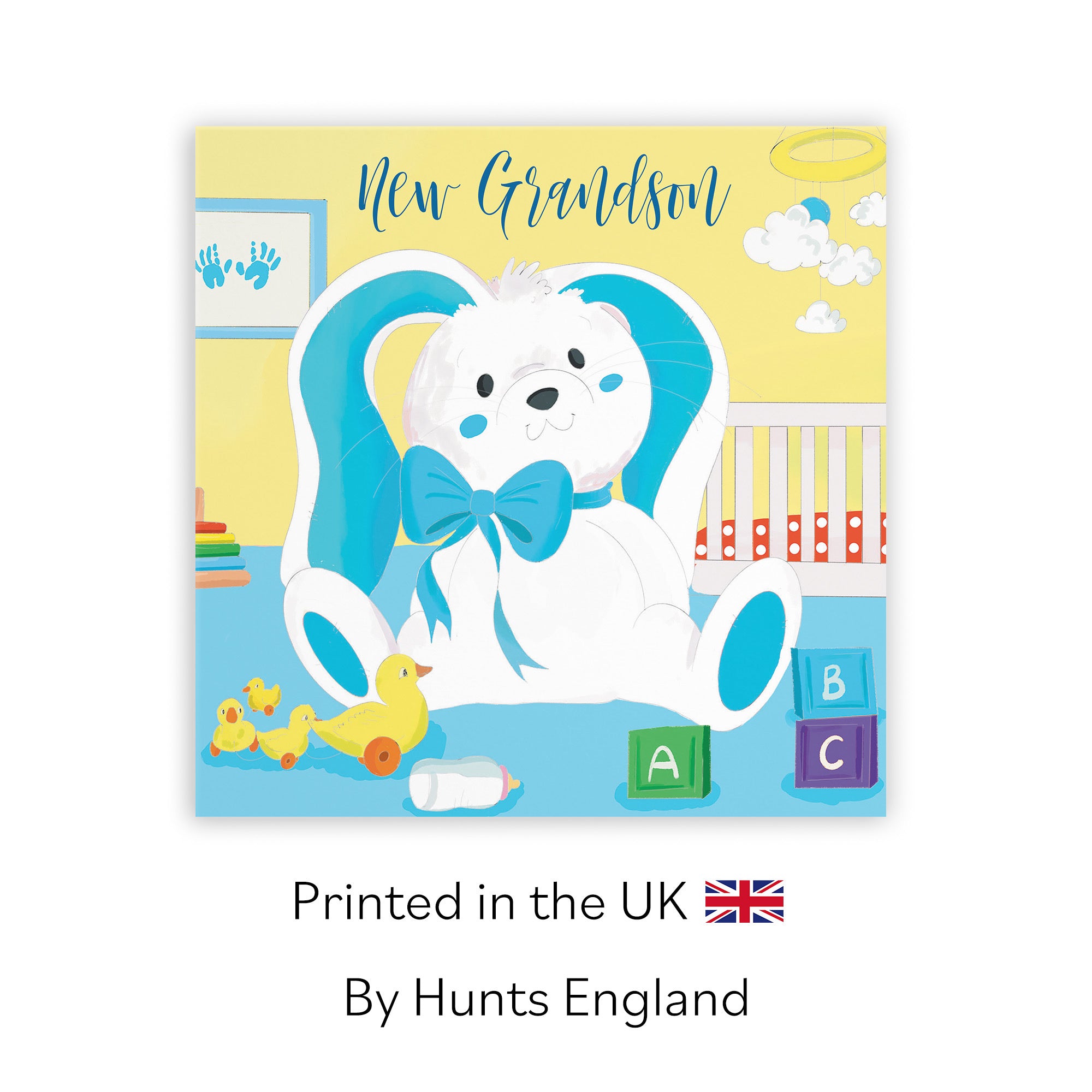 New Grandson New Baby Card Blue Rabbit Classic - Default Title (TH03362)