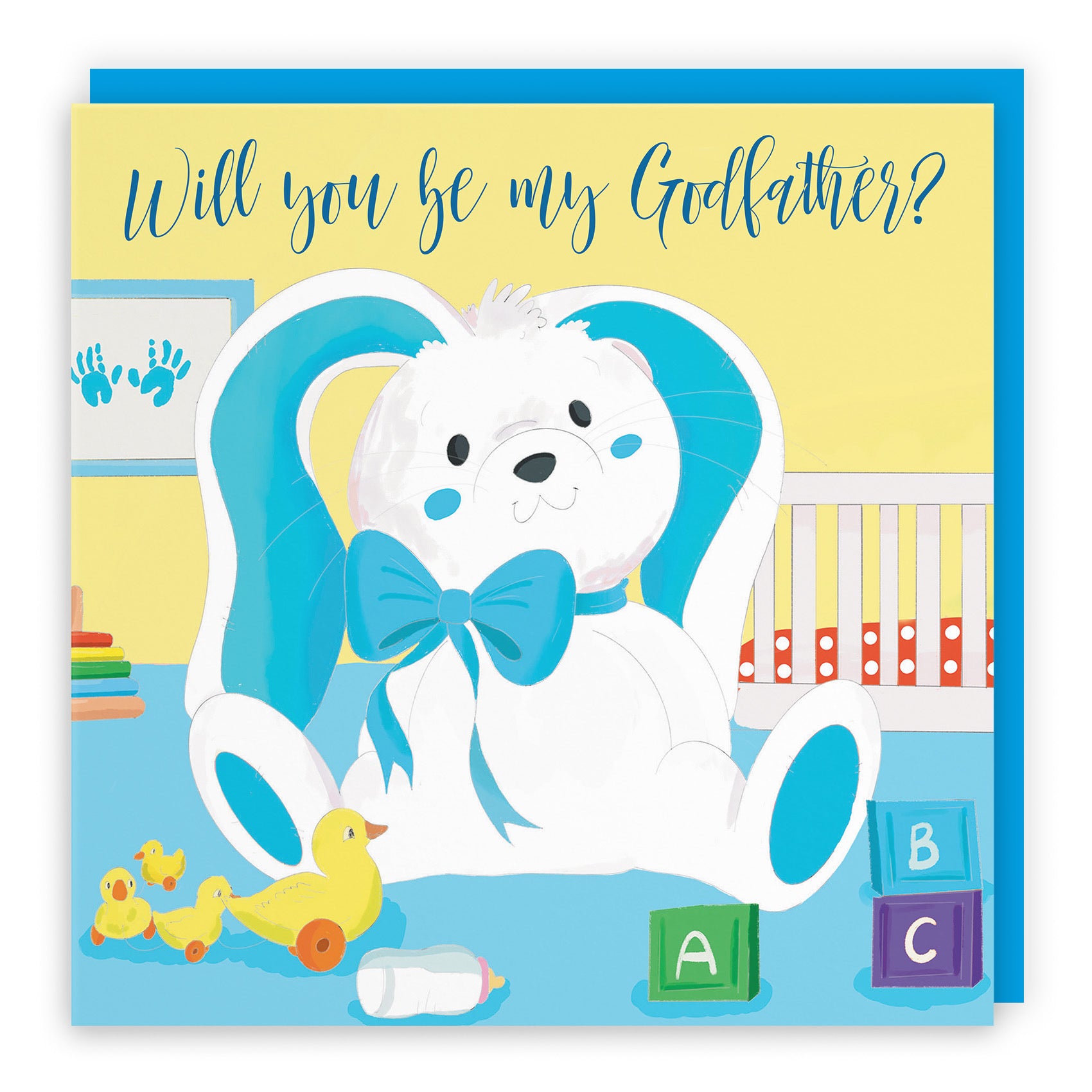 Will You Be My Godfather Card Blue Rabbit Classic - Default Title (TH03364)