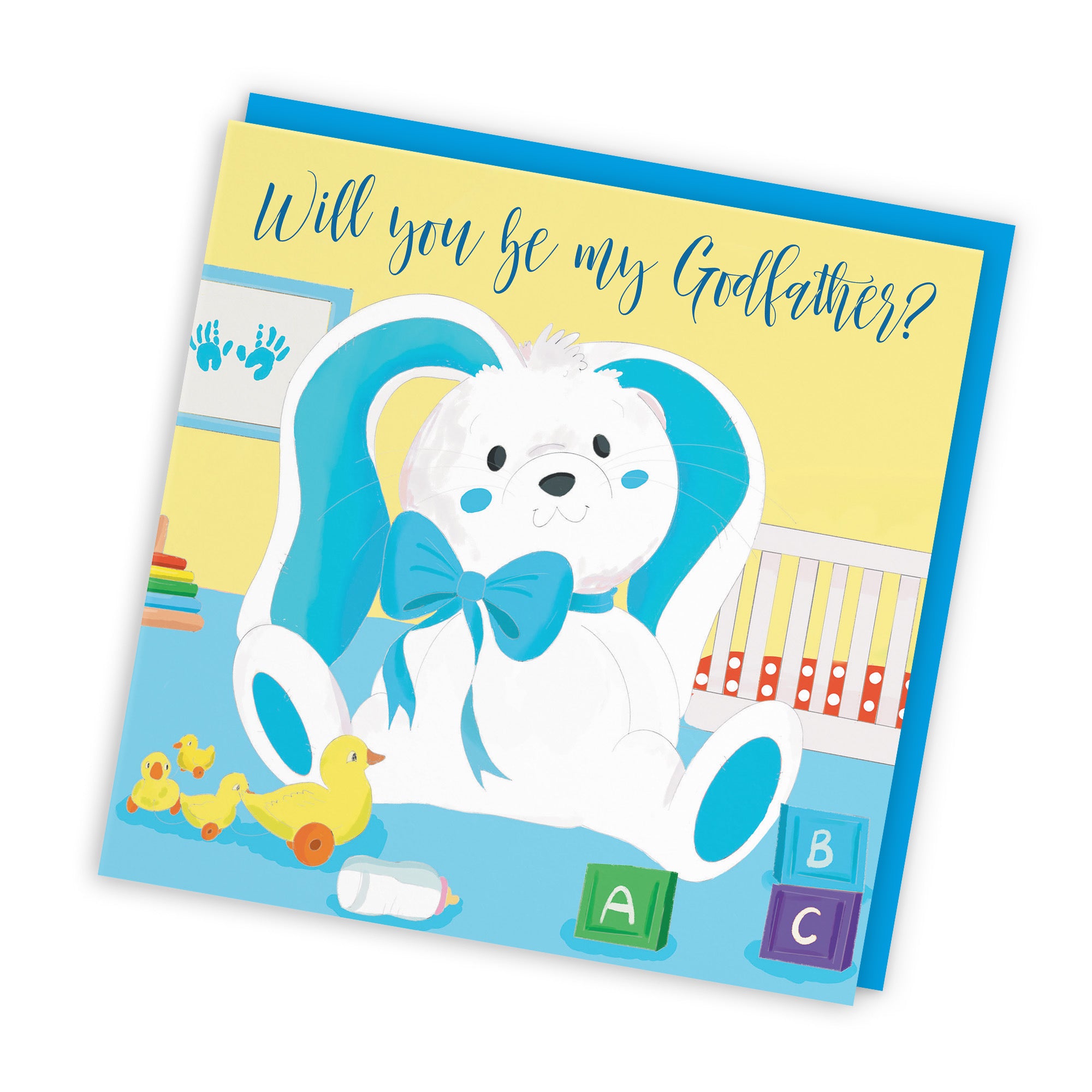 Will You Be My Godfather Card Blue Rabbit Classic - Default Title (TH03364)
