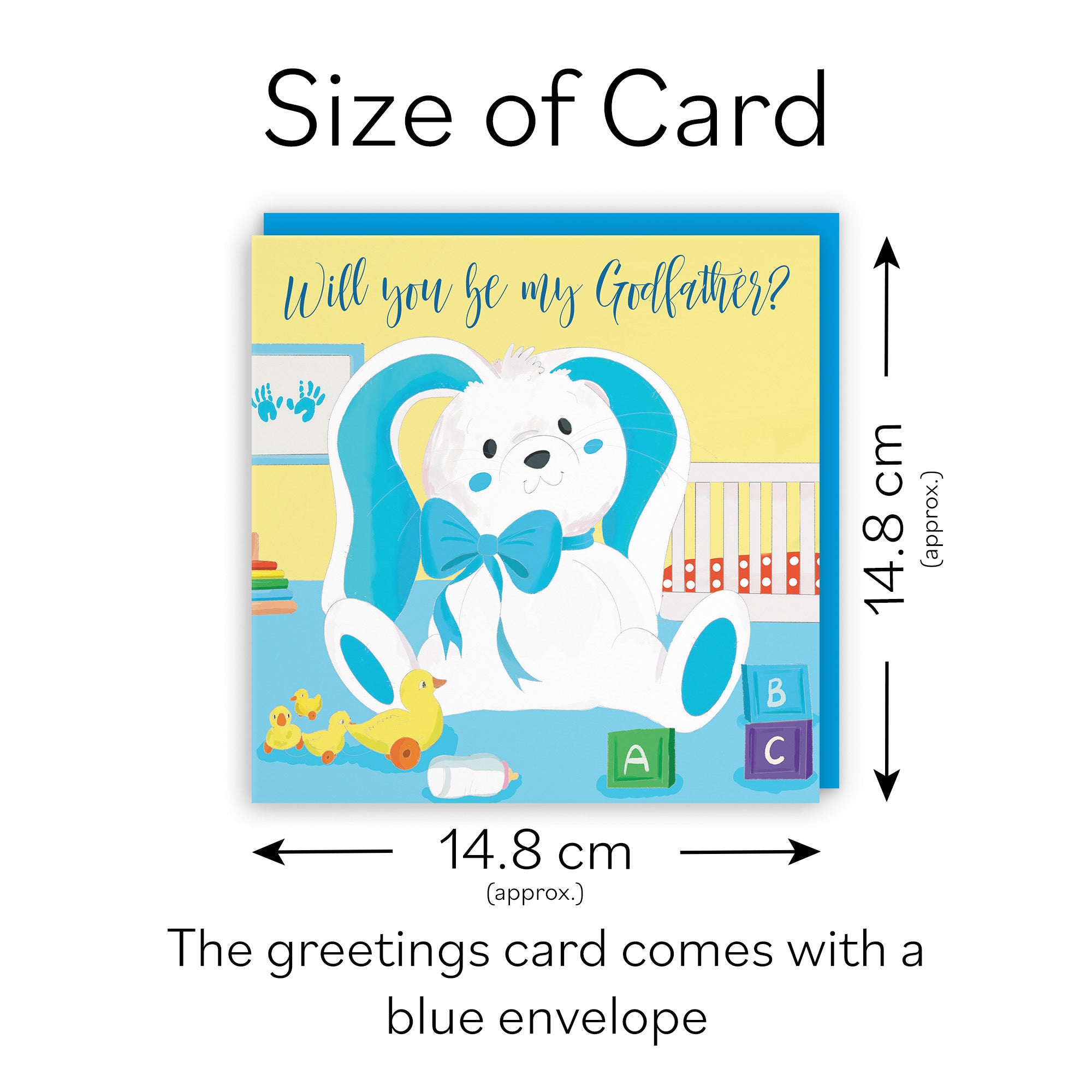 Will You Be My Godfather Card Blue Rabbit Classic - Default Title (TH03364)