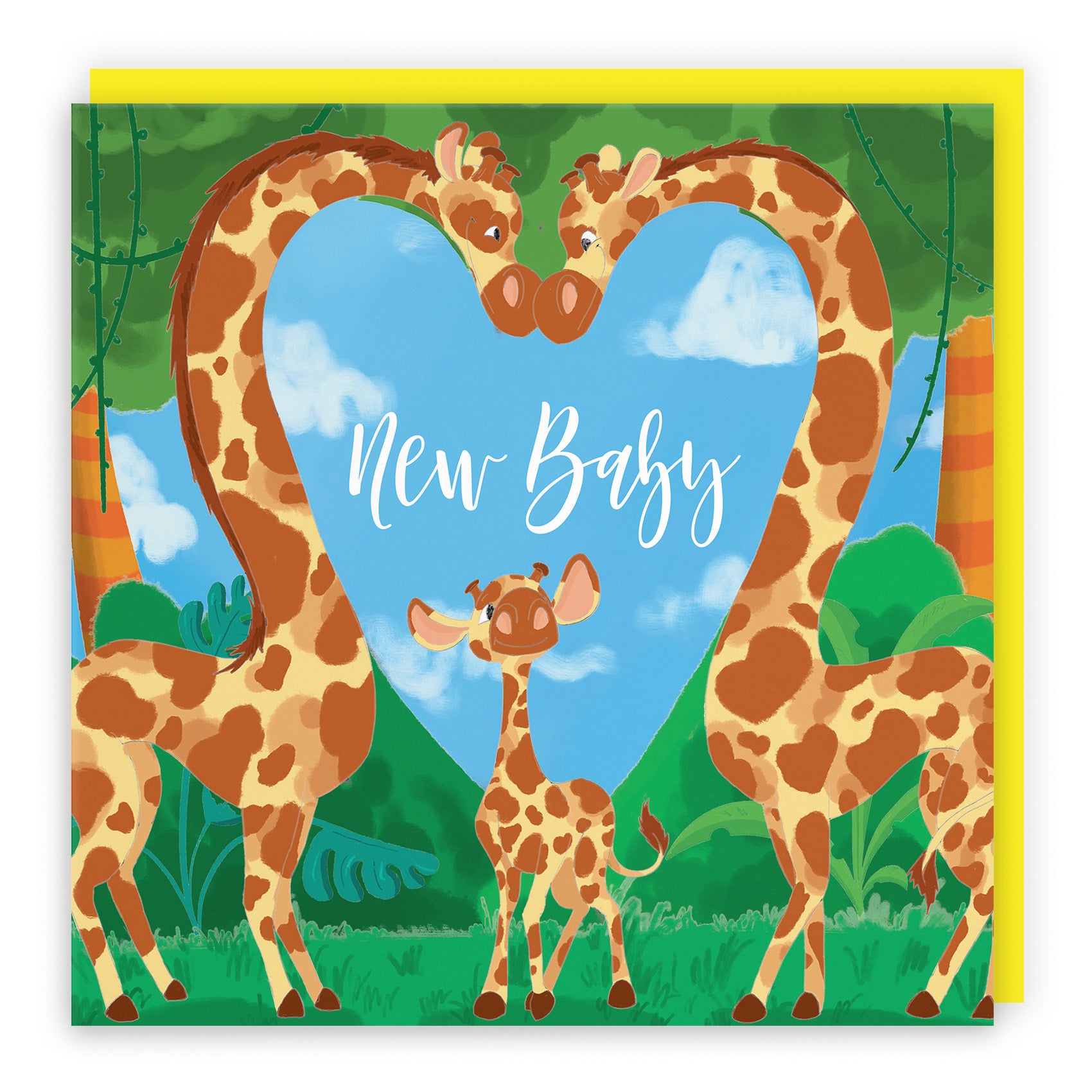 New Baby Cute Giraffes Card Jungle - Default Title (TH03370)