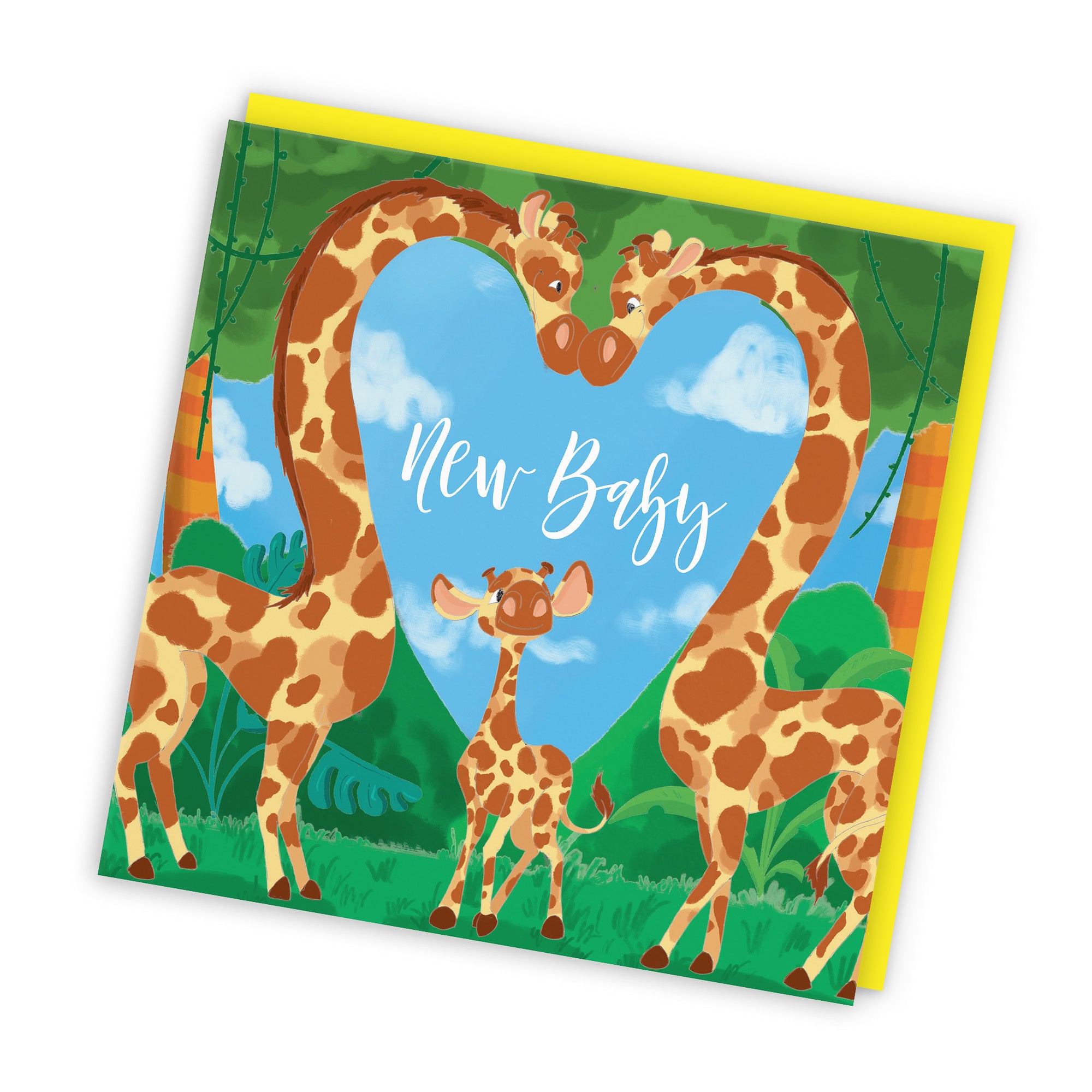 New Baby Cute Giraffes Card Jungle - Default Title (TH03370)