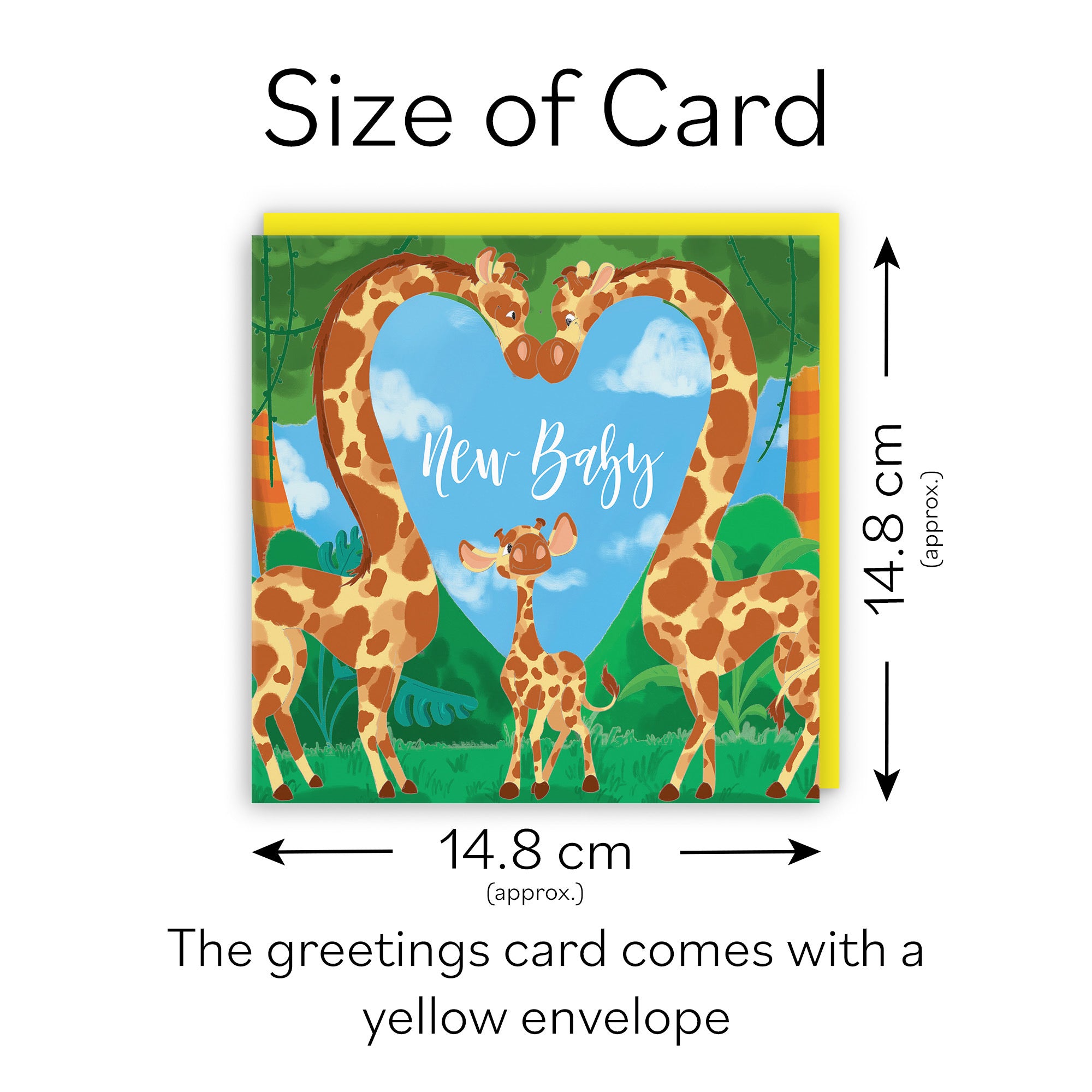 New Baby Cute Giraffes Card Jungle - Default Title (TH03370)