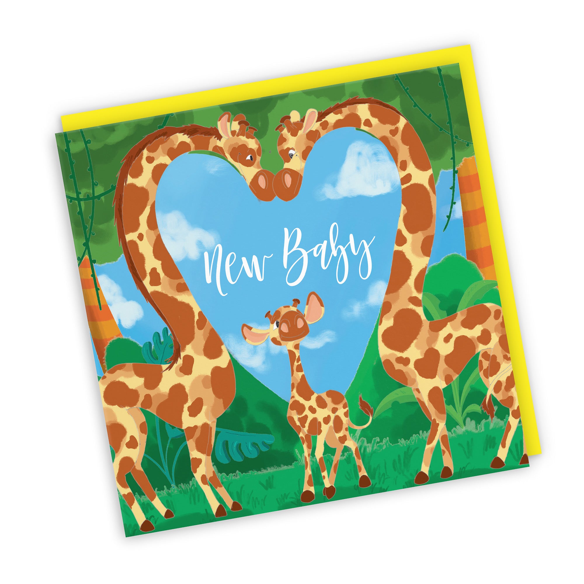 New Baby Cute Giraffes Card Jungle - Default Title (TH03370)