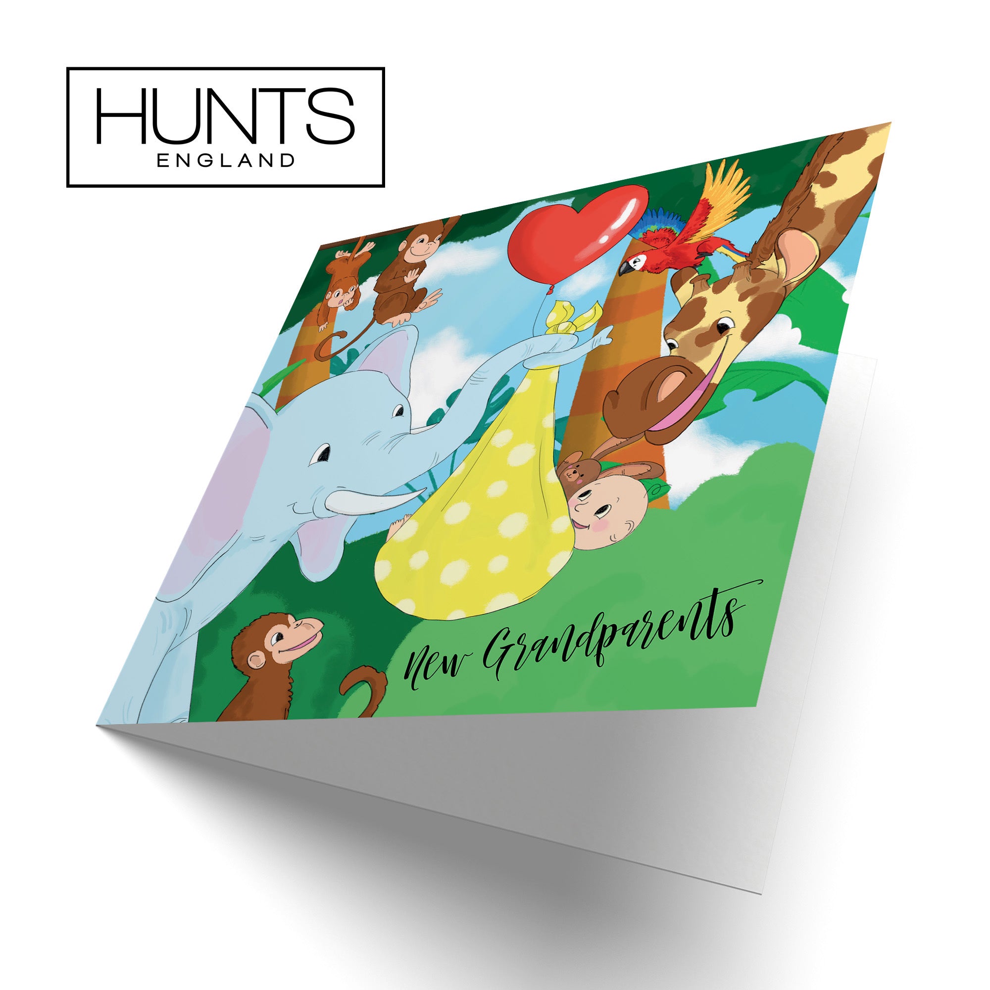 New Grandparents Card Cute Elephant Jungle - Default Title (TH03375)