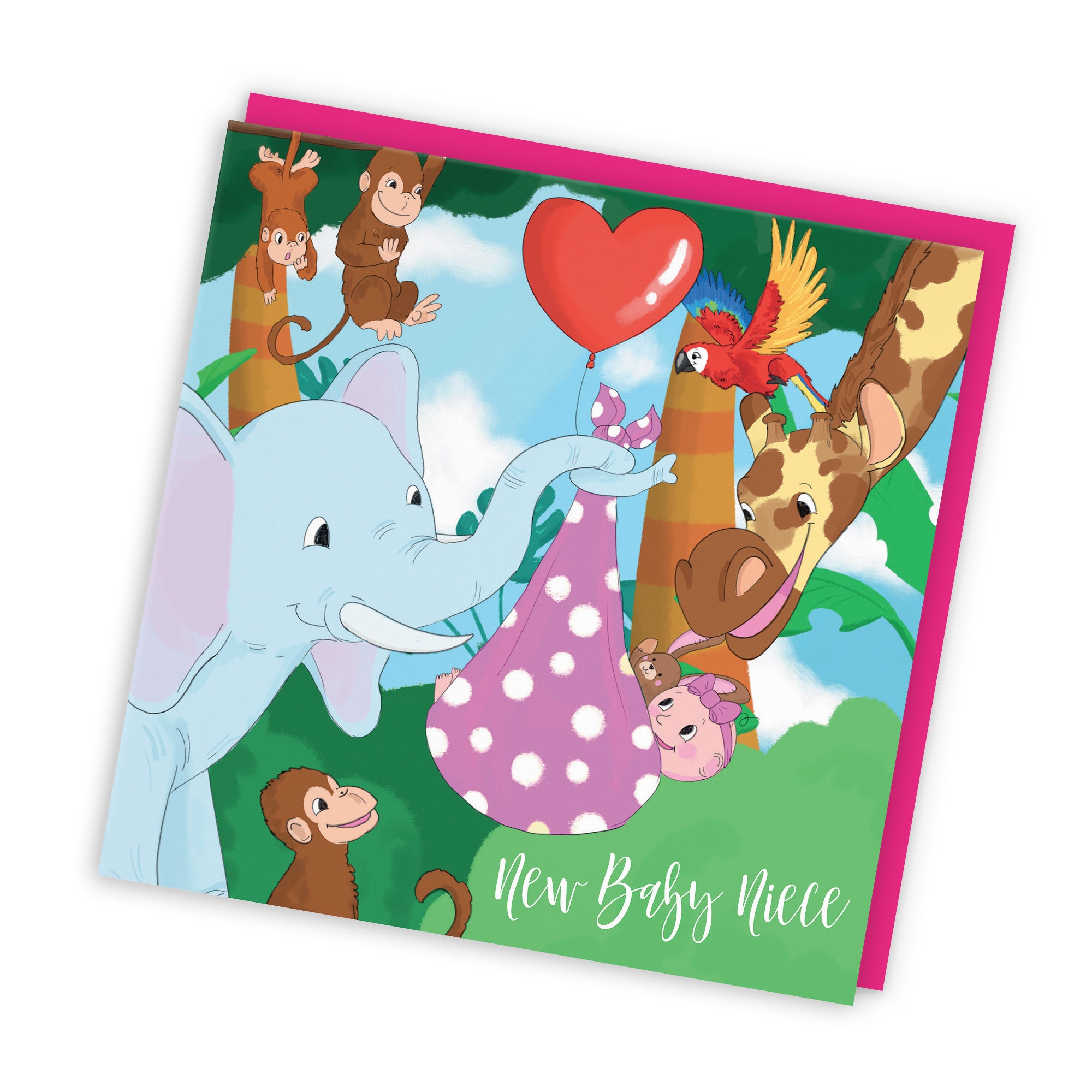 New Baby Niece Cute Card Elephant Jungle - Default Title (TH03381)
