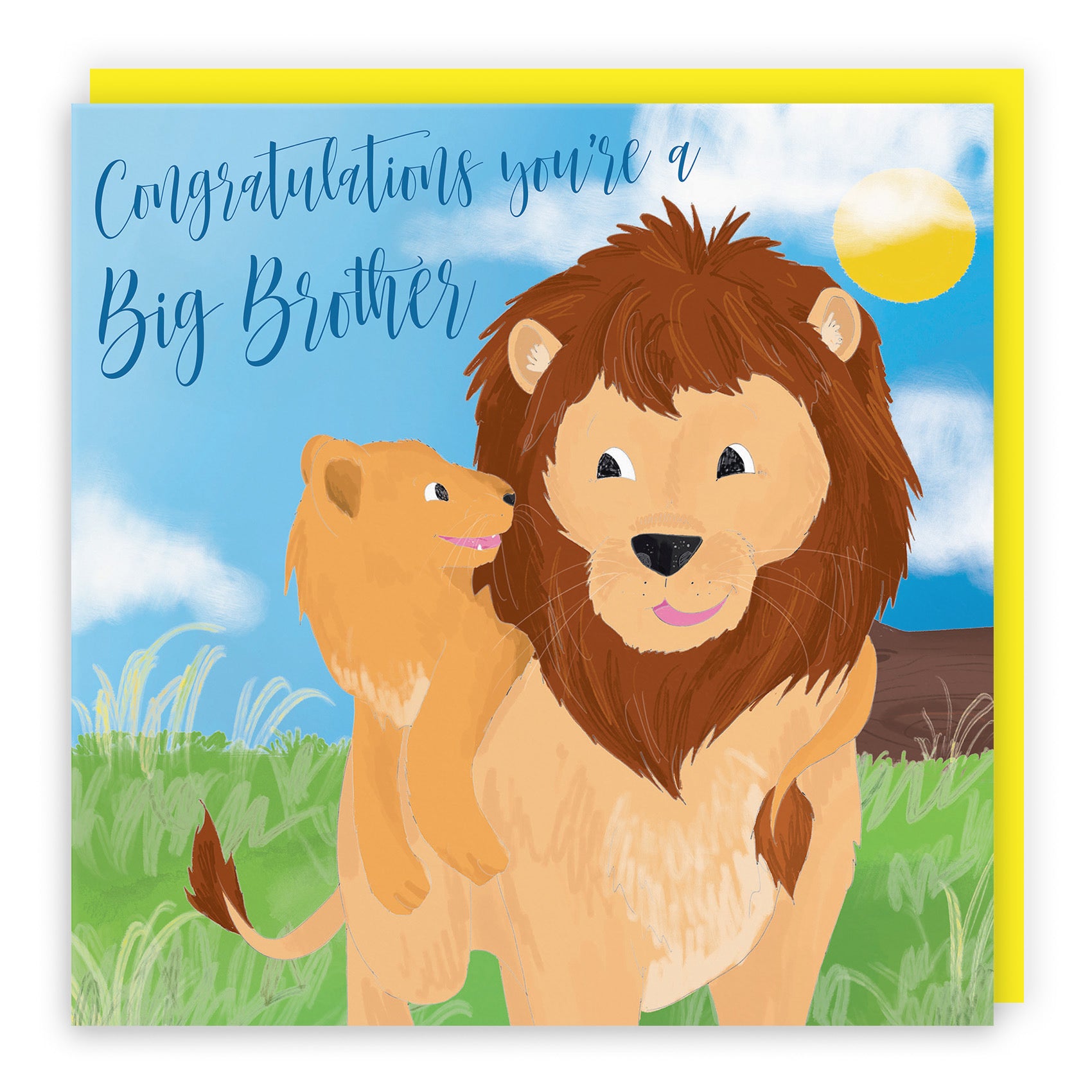 Congratulations You're A Big Brother New Baby Card Lions Jungle - Default Title (TH03387)