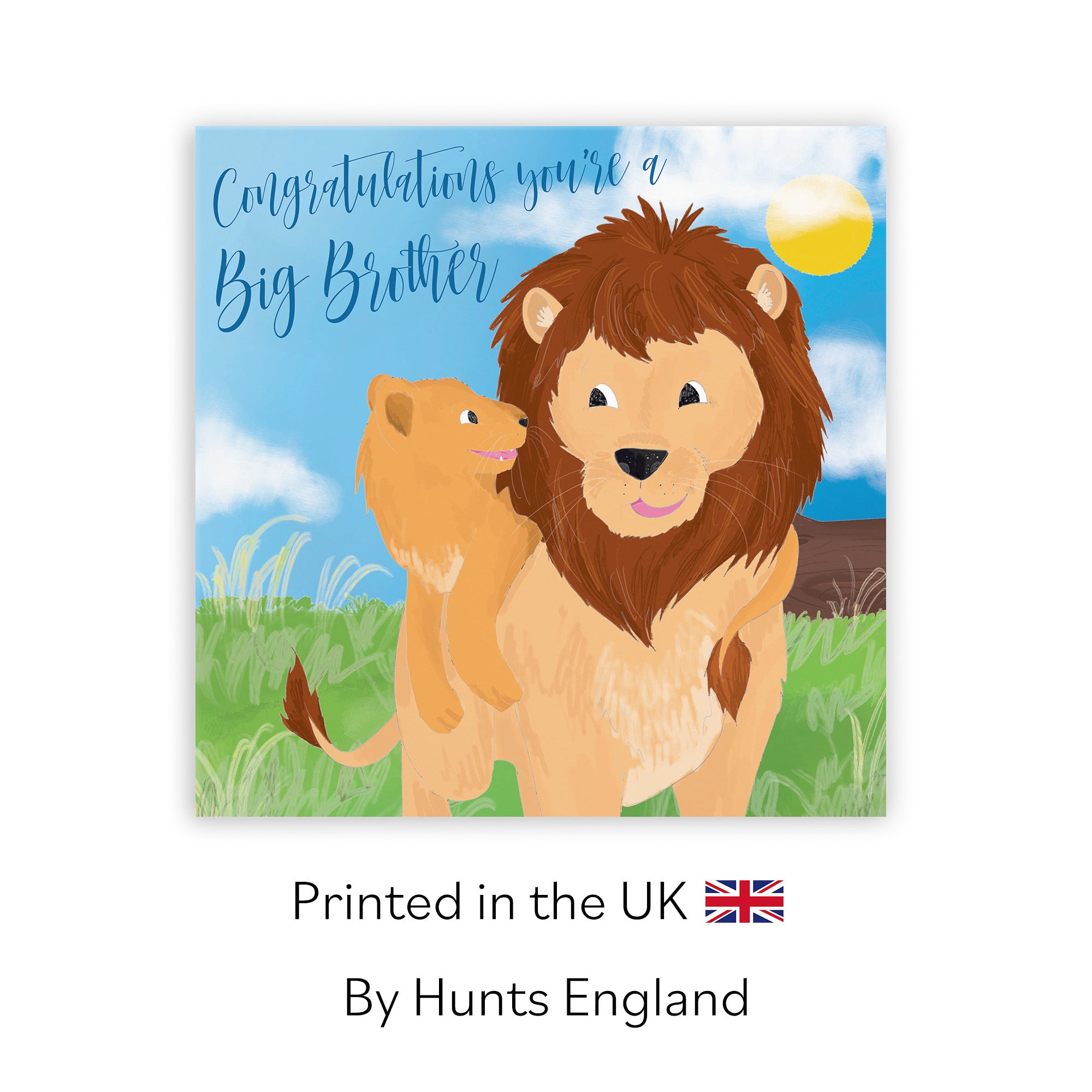 Congratulations You're A Big Brother New Baby Card Lions Jungle - Default Title (TH03387)
