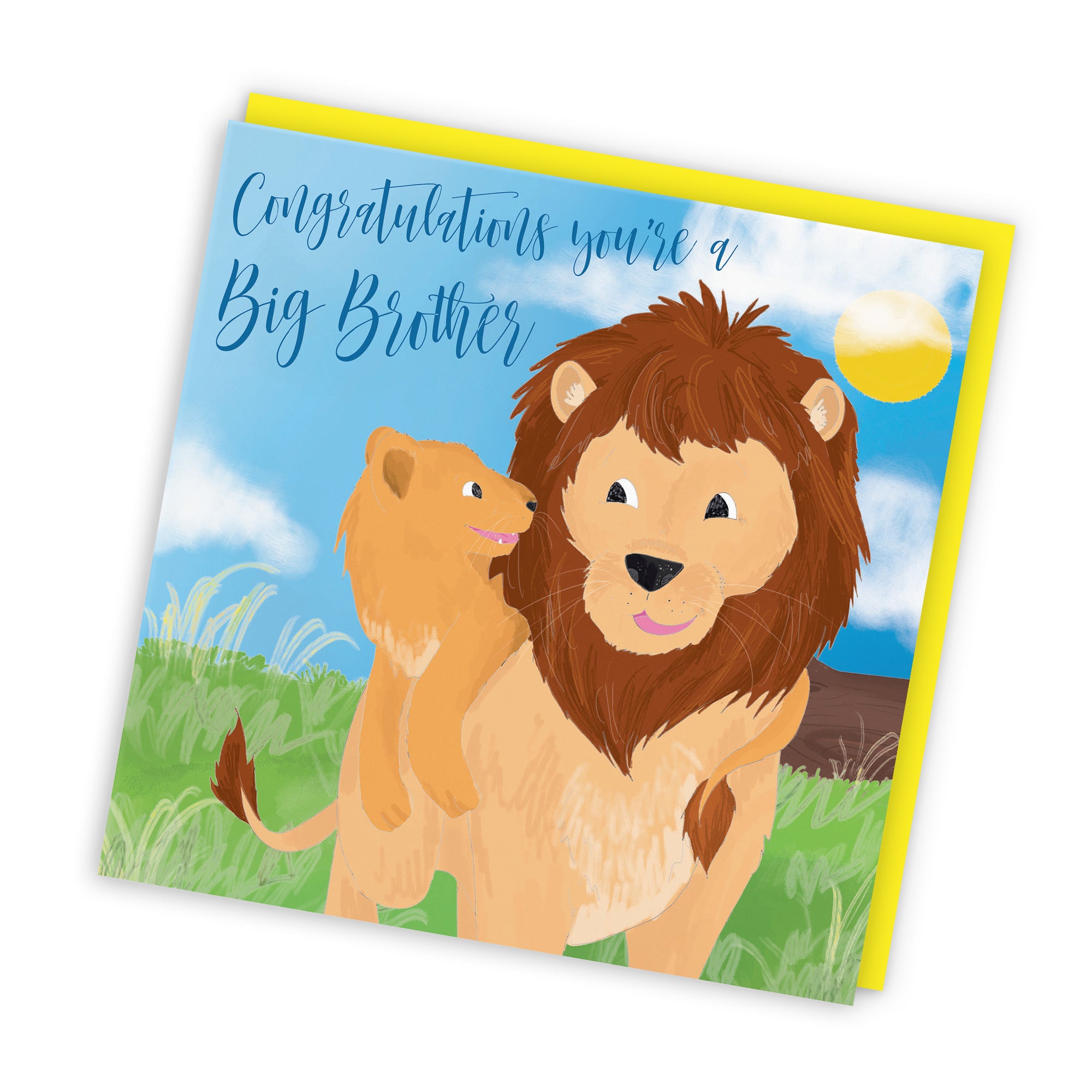Congratulations You're A Big Brother New Baby Card Lions Jungle - Default Title (TH03387)