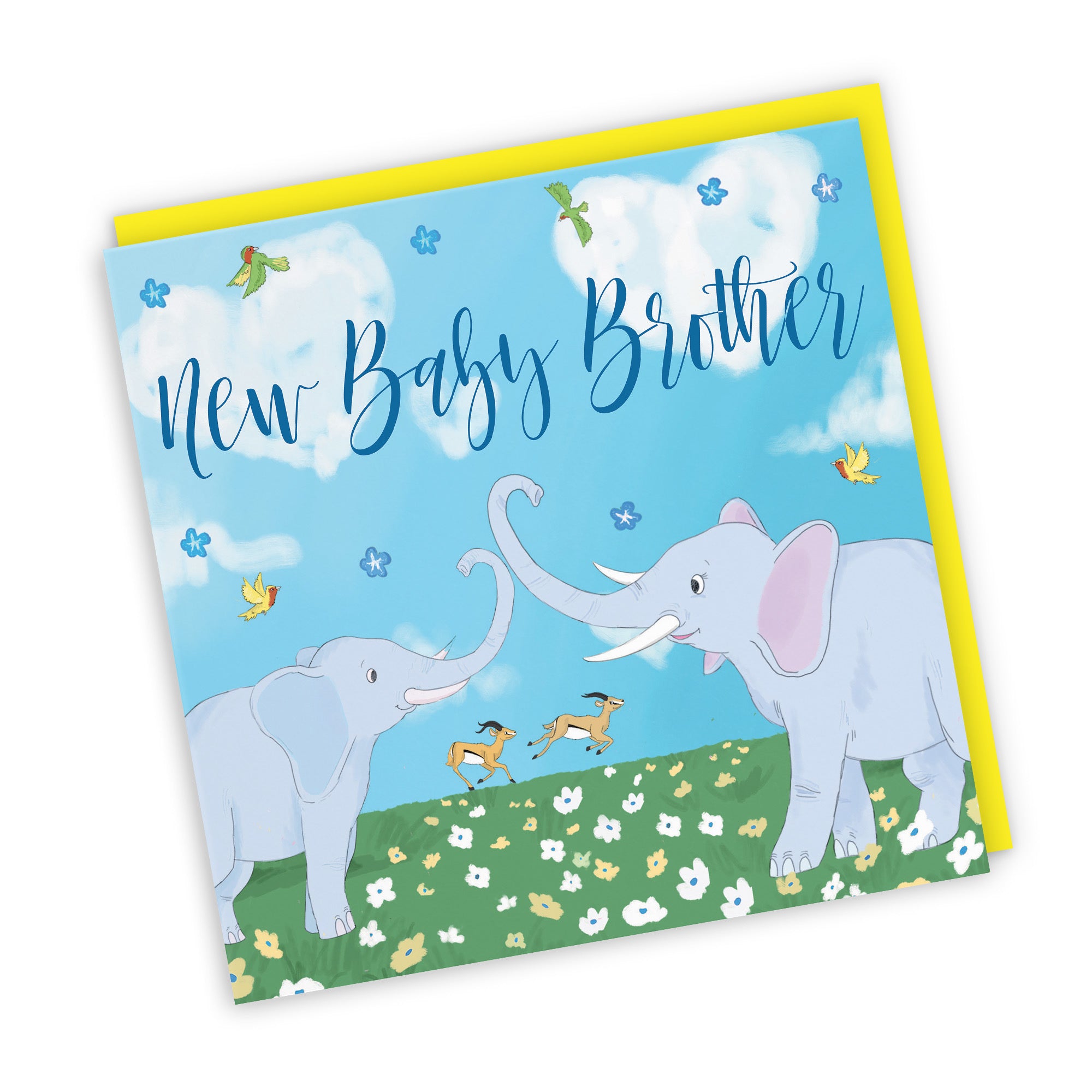 New Baby Brother Card Elephants Cute Animals - Default Title (TH03390)