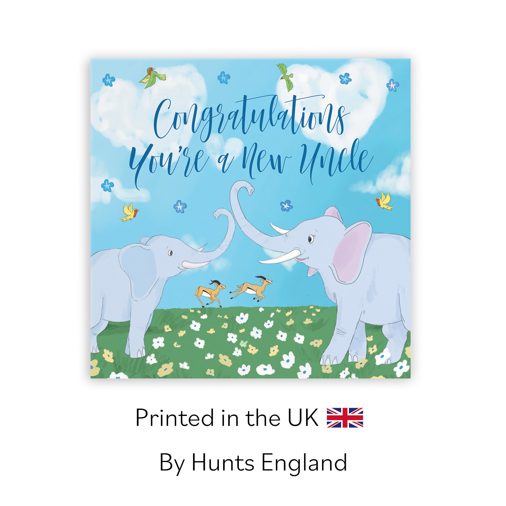 New Uncle New Baby Card Elephants Cute Animals - Default Title (TH03392)