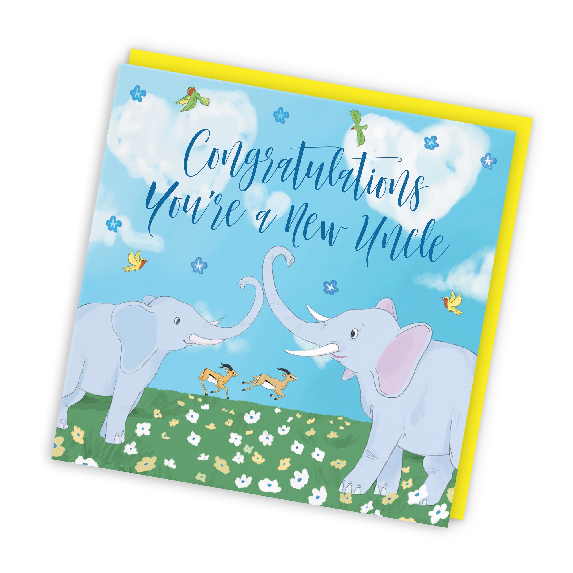 New Uncle New Baby Card Elephants Cute Animals - Default Title (TH03392)