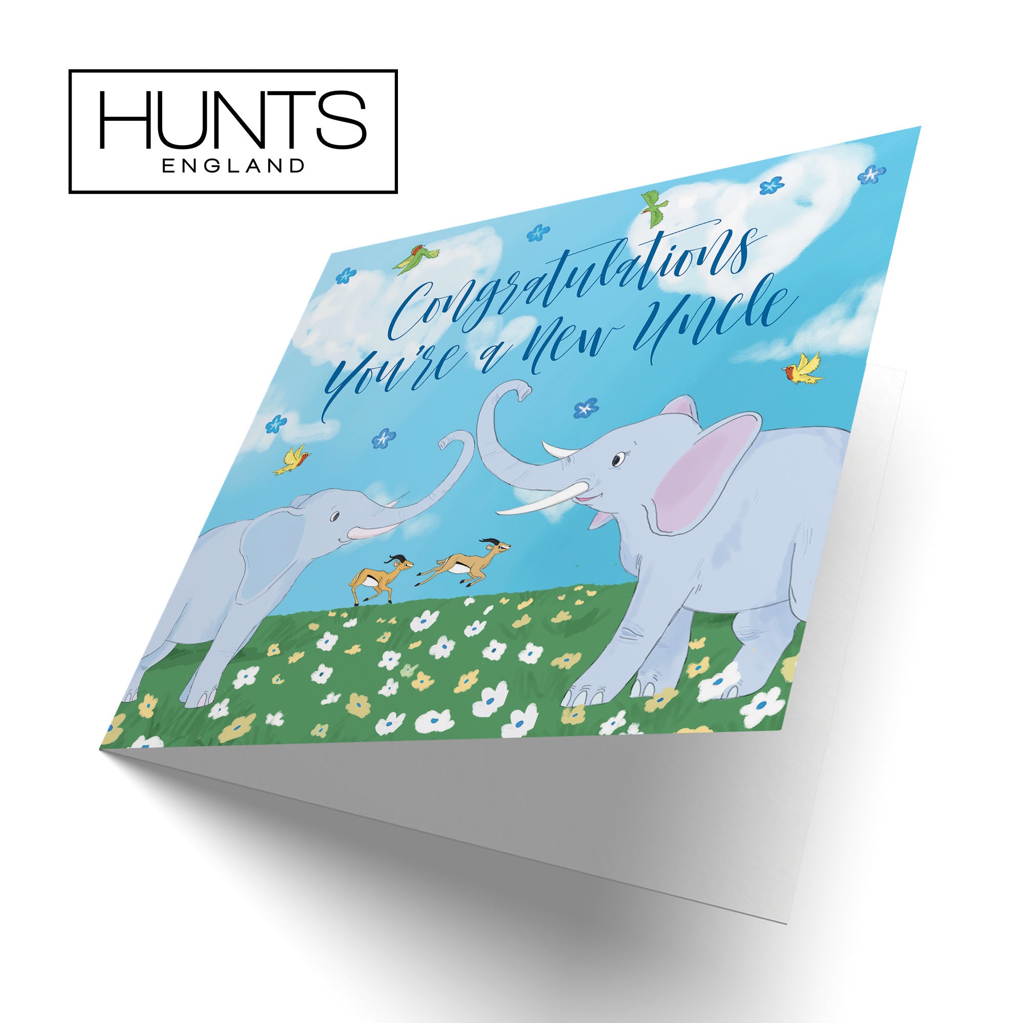 New Uncle New Baby Card Elephants Cute Animals - Default Title (TH03392)