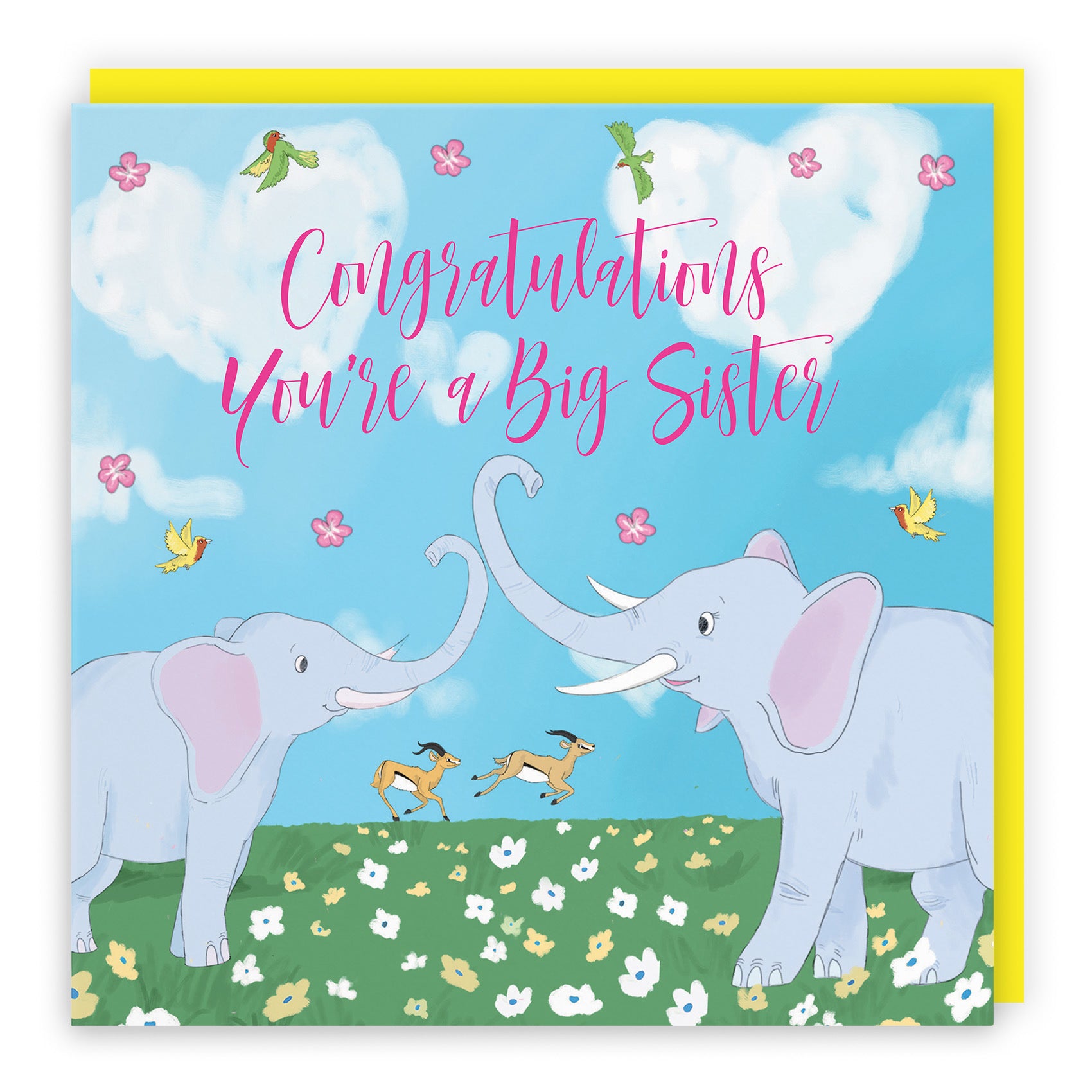 You're A Big Sister New Baby Card Elephants Cute Animals - Default Title (TH03394)